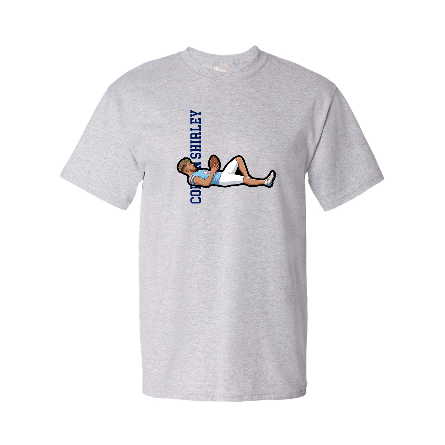 Youth Tee — Name Vertical in Grey