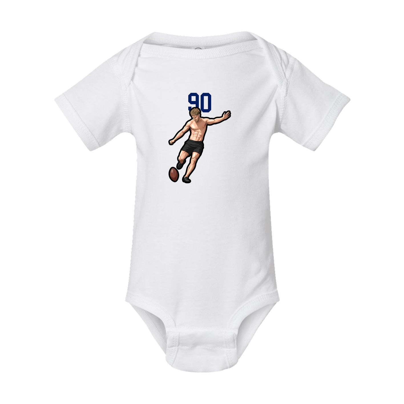Baby Onesie — Number Top in White