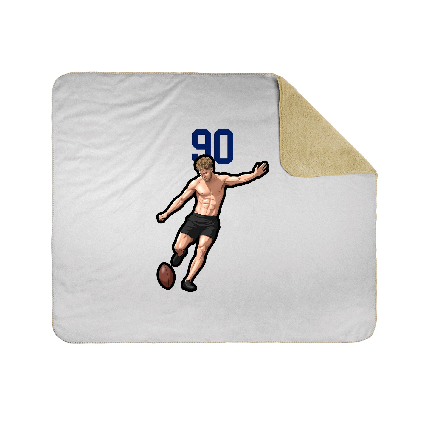 Throw Blanket — Number Top in White
