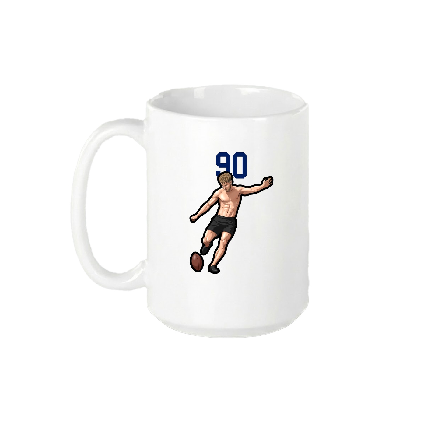15oz Coffee Mug — Number Top in White