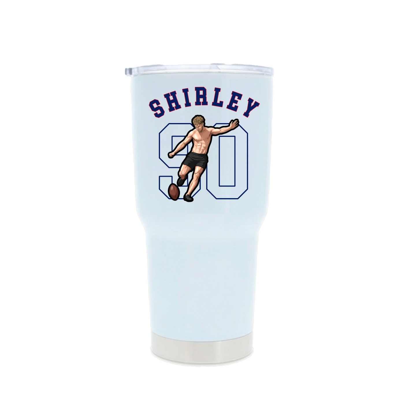 30oz Stainless Steel Tumbler — Shirsey Arch in White