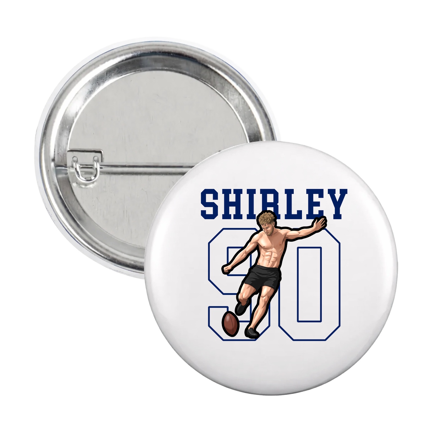 Game Day Button — Shirsey in White