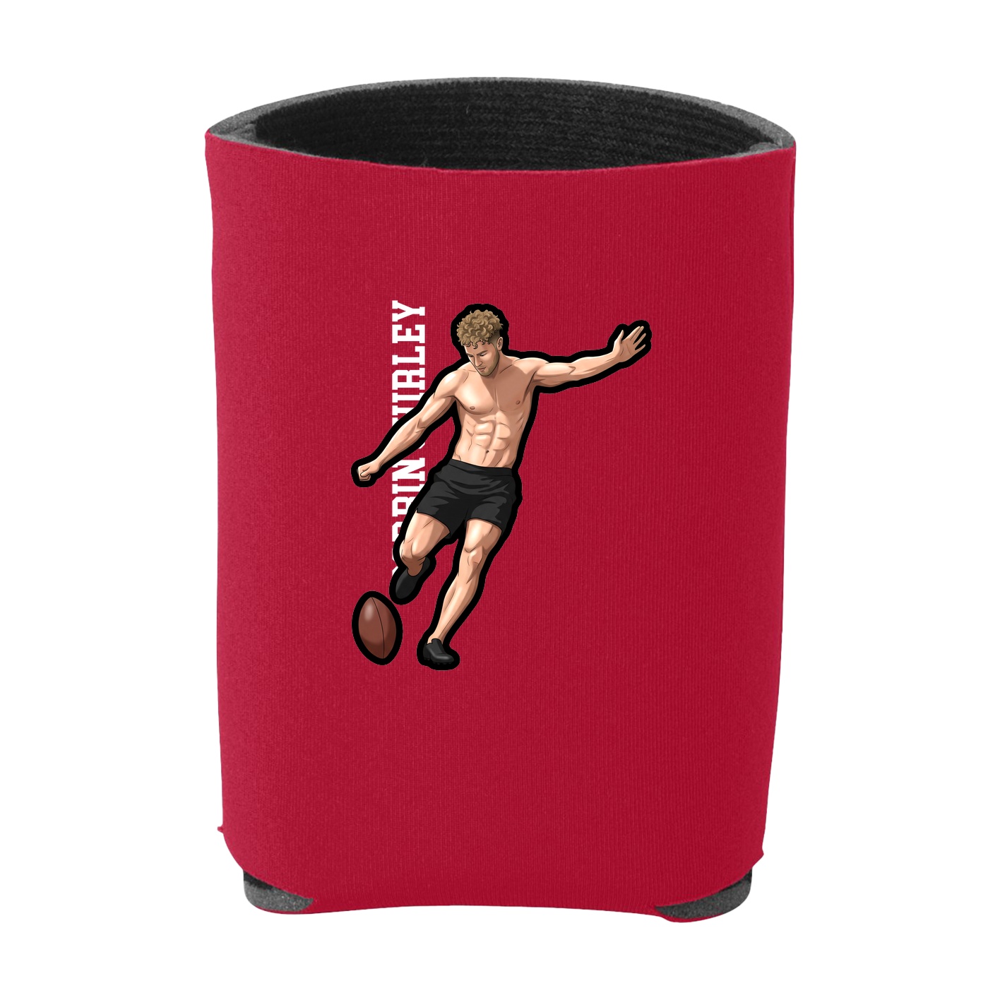 Can Holder — Name Vertical in Red