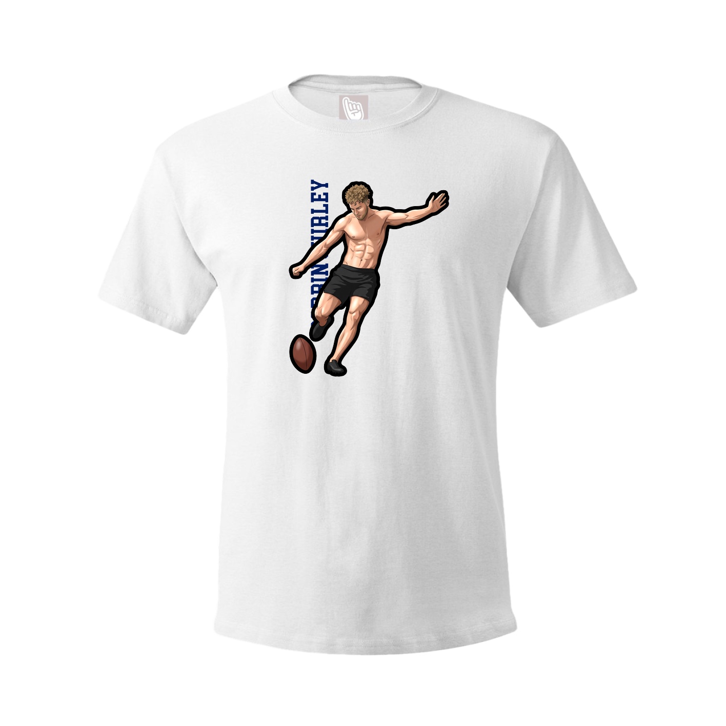 Youth Tee — Name Vertical in White