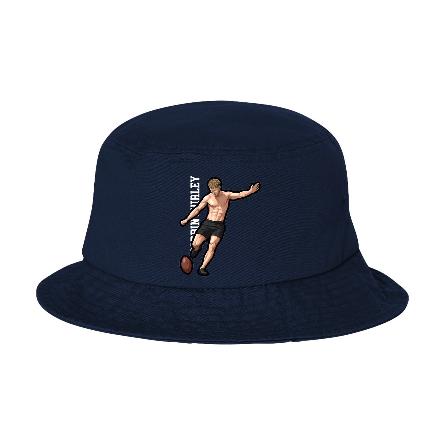 Bucket Cap — Name Vertical in Navy