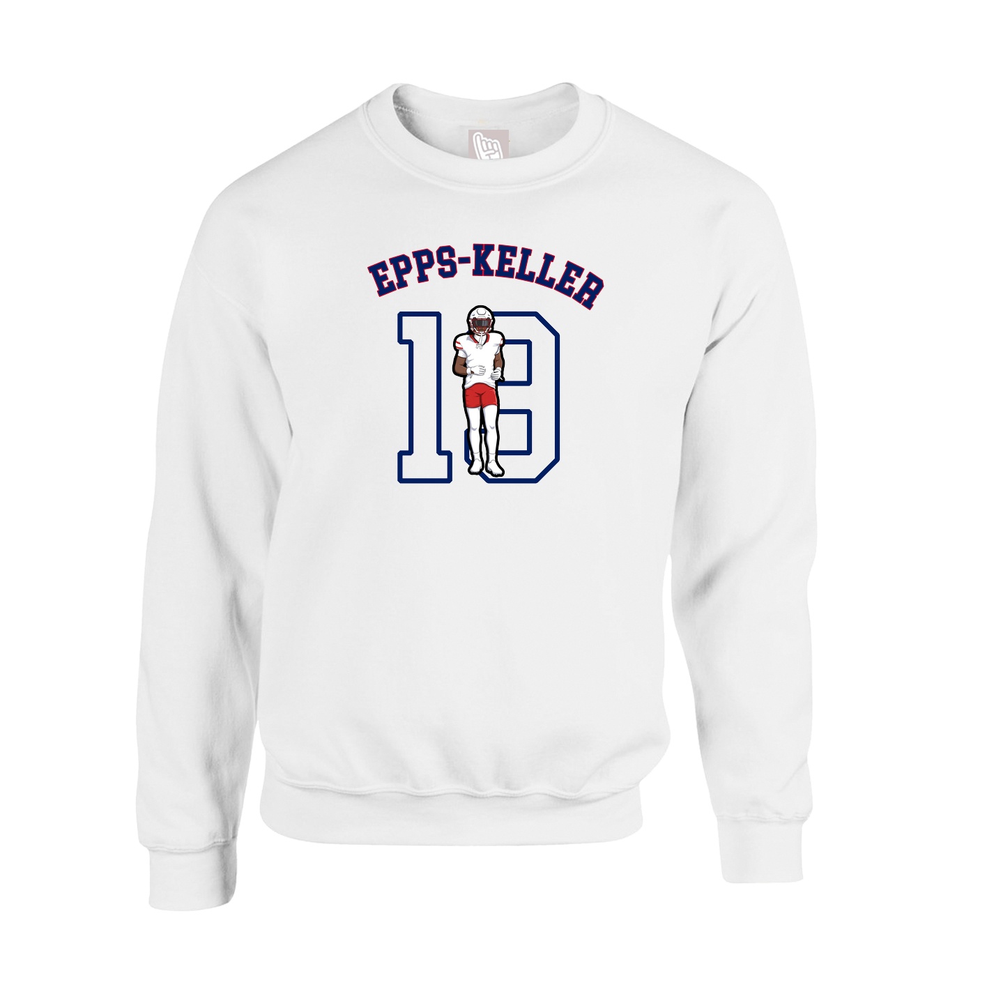Fleece Crew — Shirsey Arch in White
