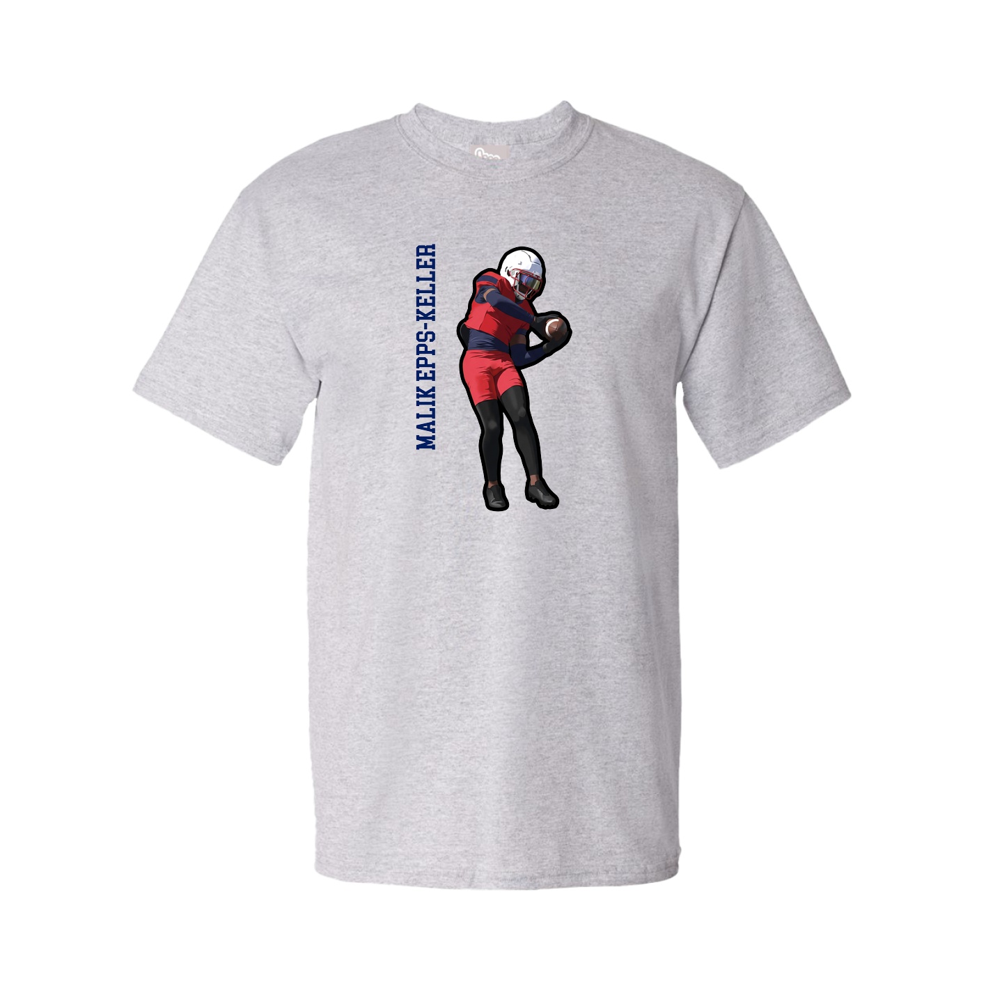 Tee — Name Vertical in Grey