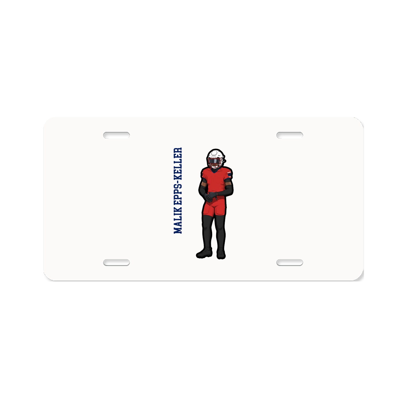 License Plate — Name Vertical in Classic
