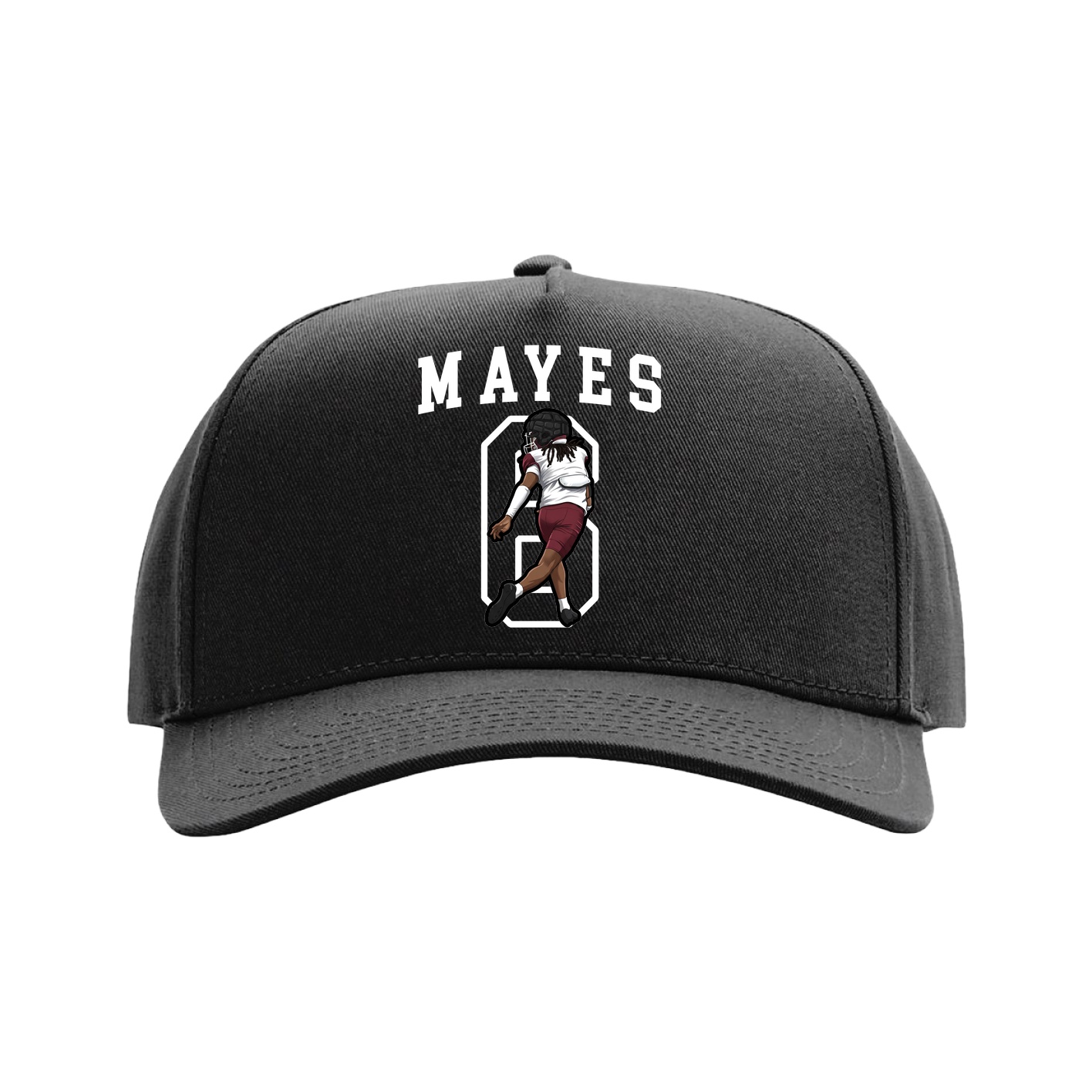 Full Fabric Five-Panel Champ Cap — Shirsey in Black