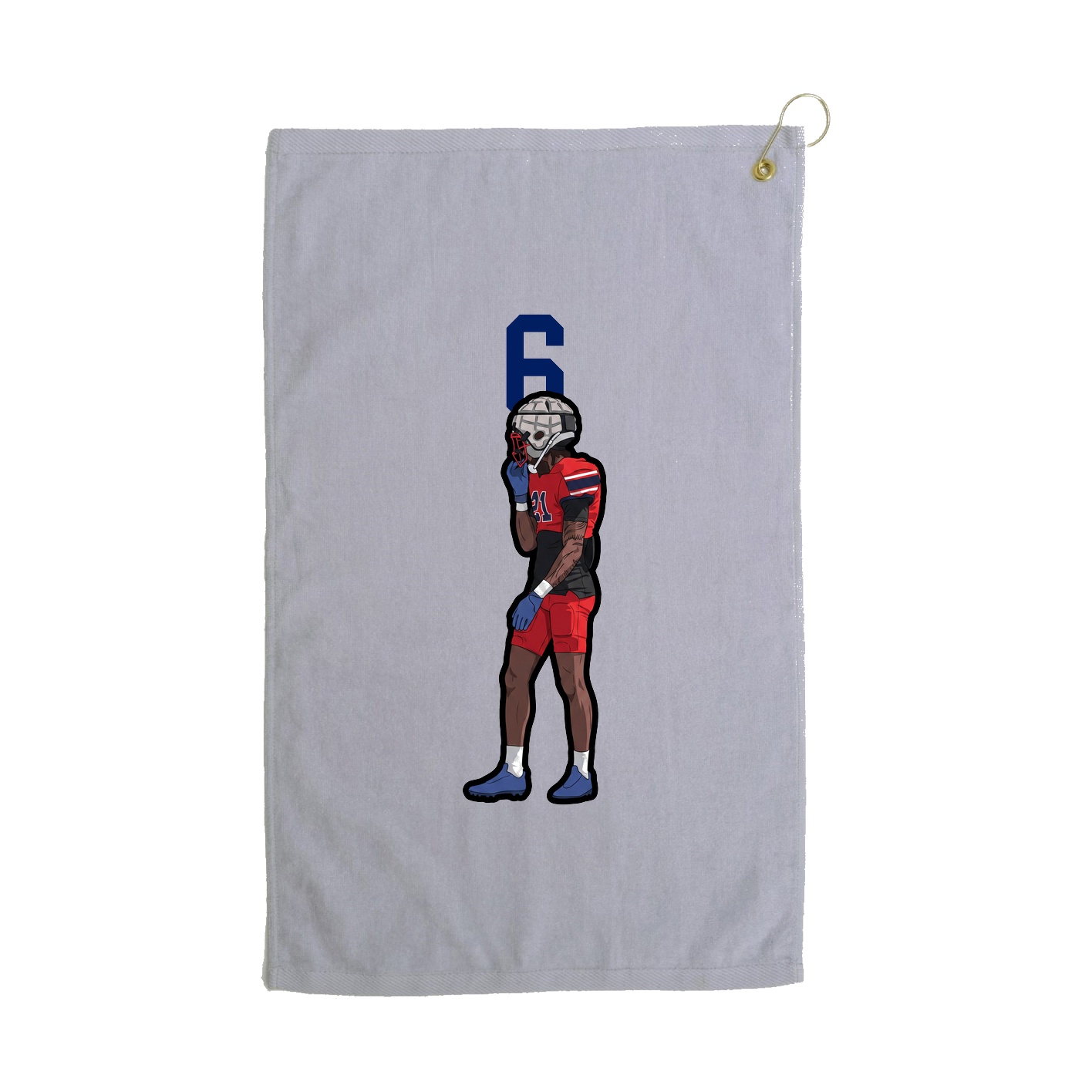 Golf Towel — Number Top in Grey