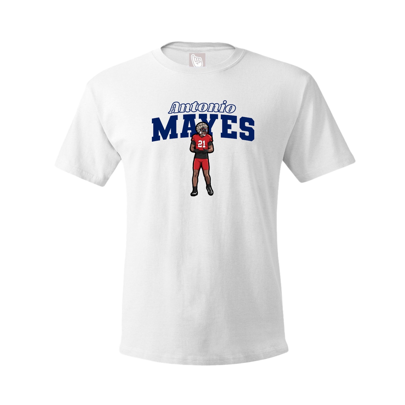 Youth Tee — Name Arch in White