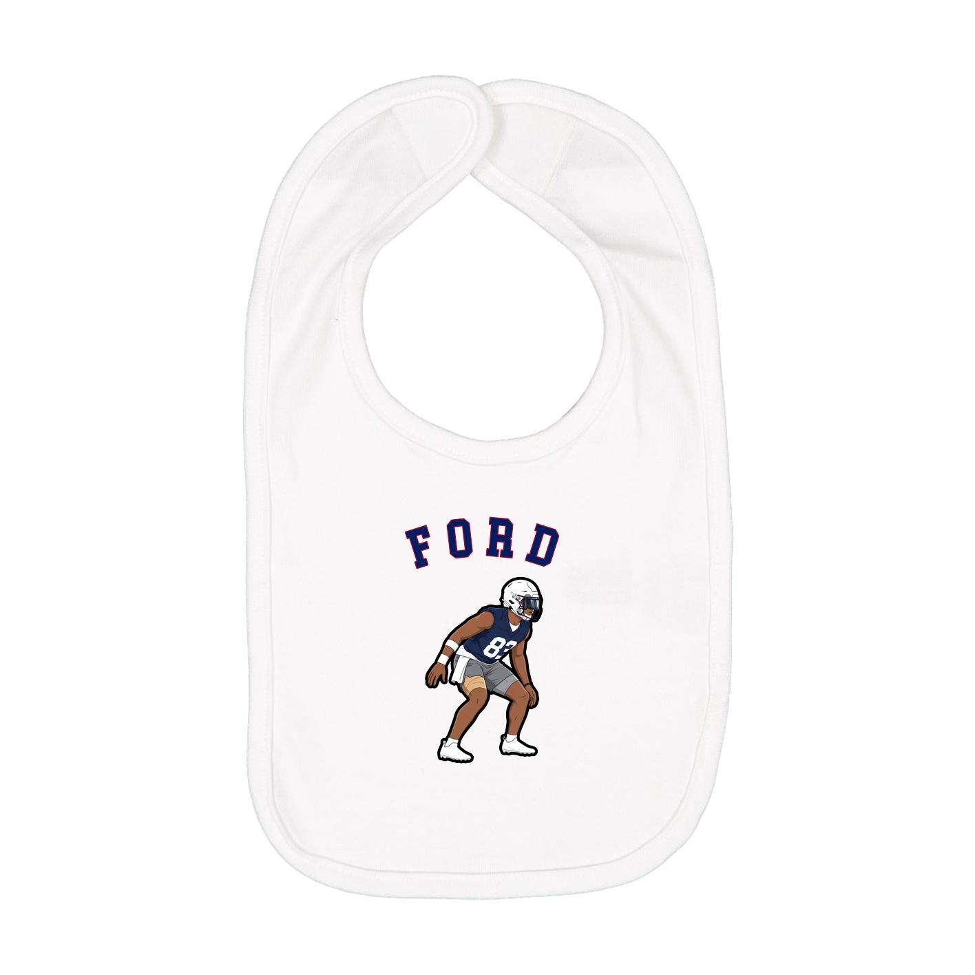 Infant Bib — Shirsey Arch in White