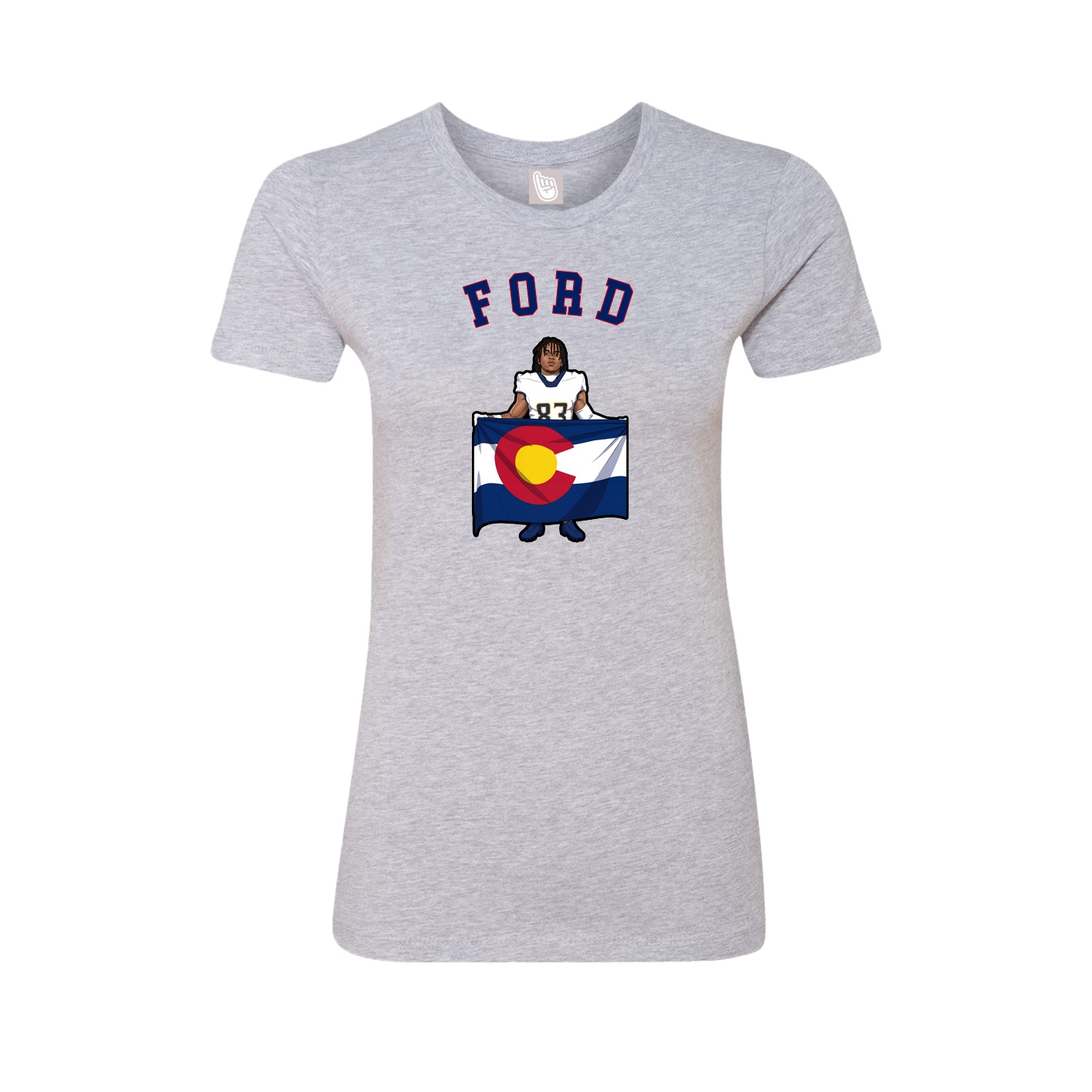 Fitted Women's Tee — Shirsey Arch in Grey