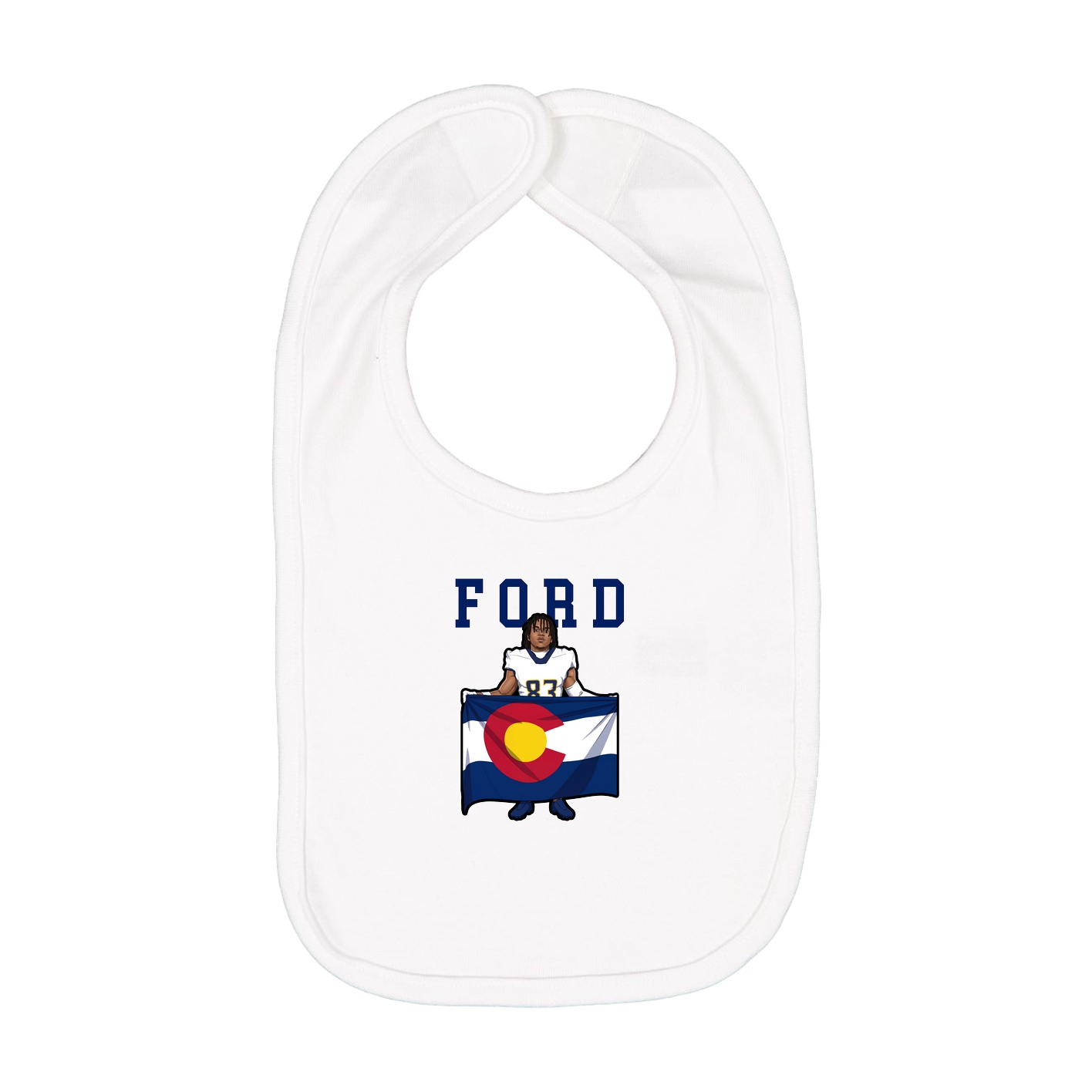 Infant Bib — Shirsey in White