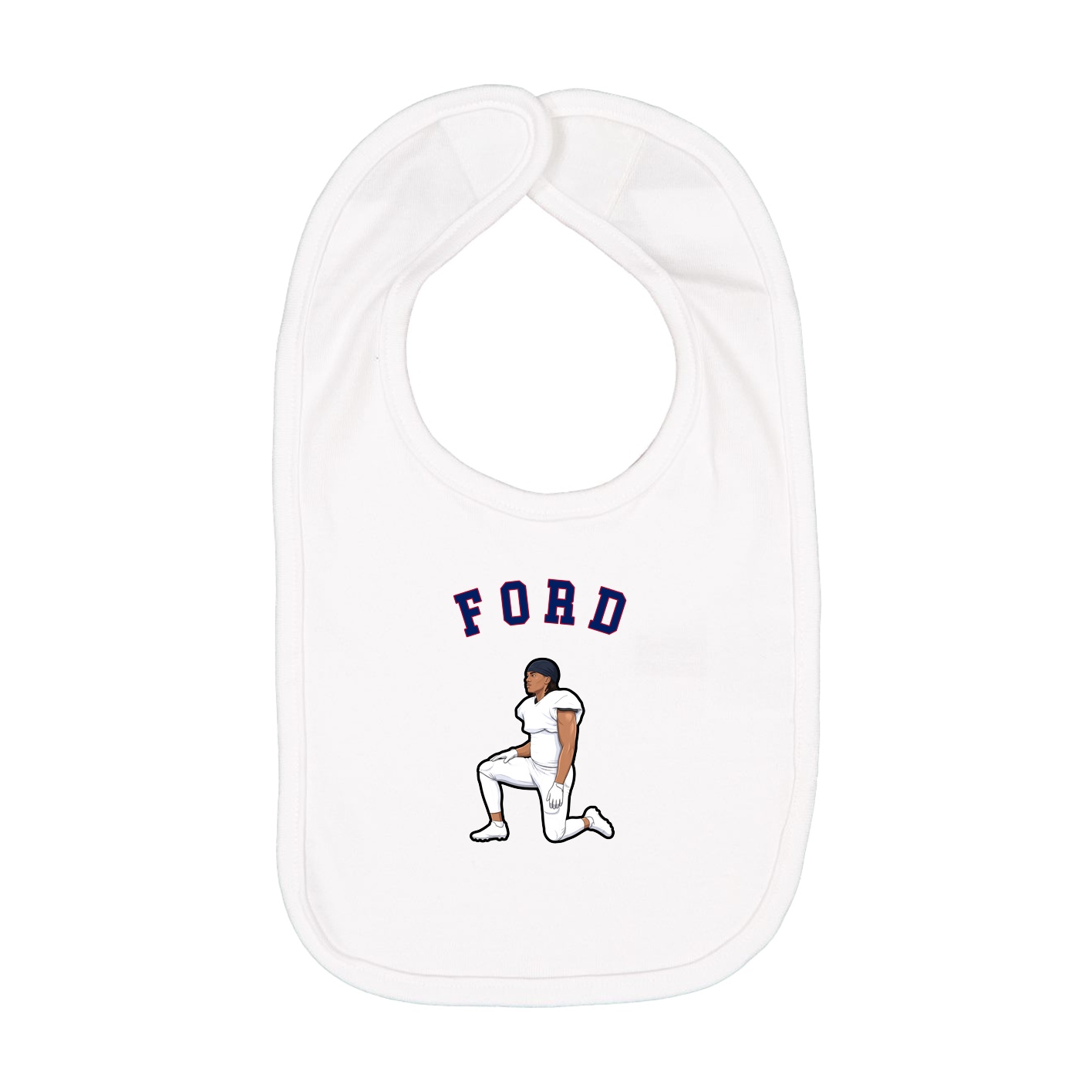 Infant Bib — Shirsey Arch in White