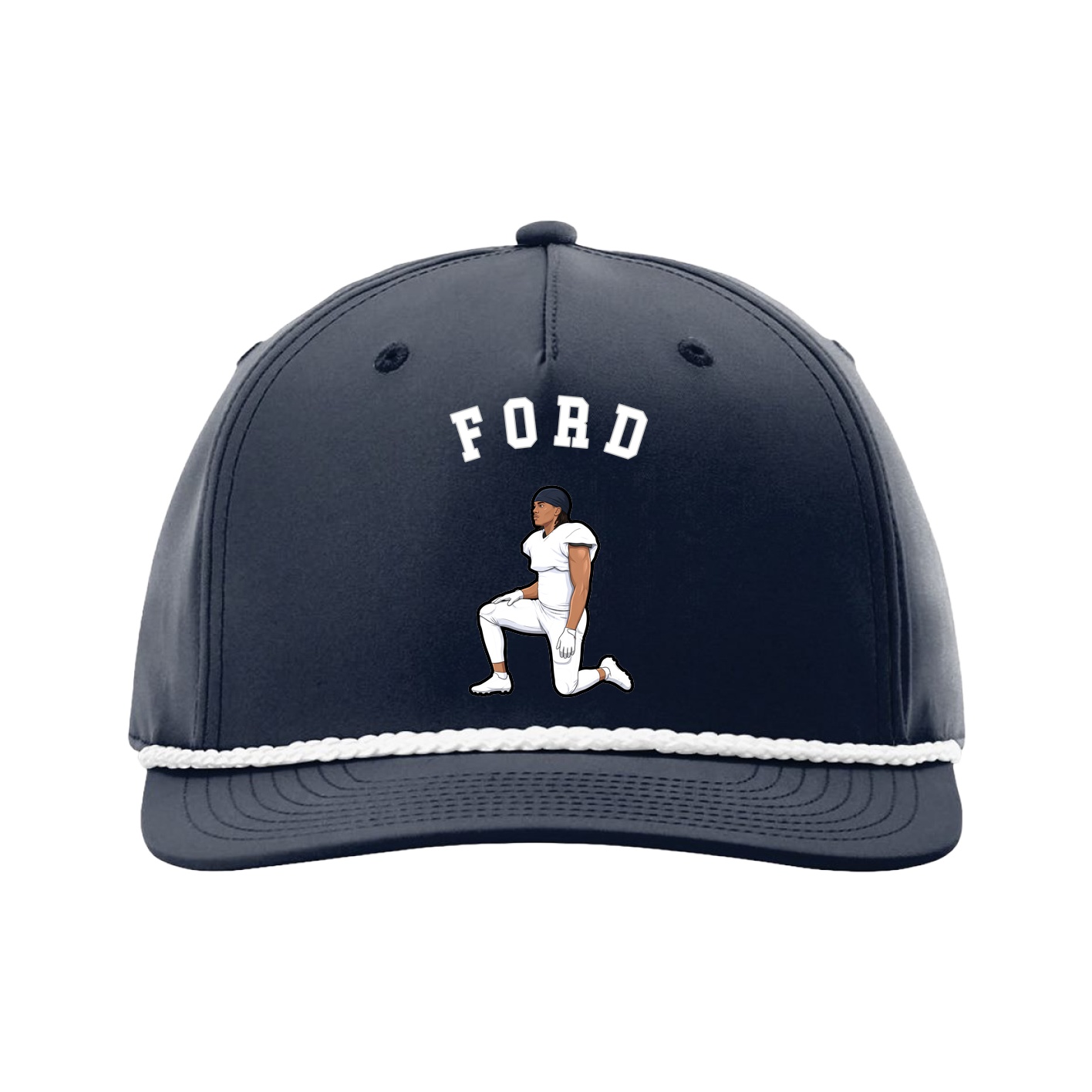 Five-Panel Classic Rope Cap — Shirsey Arch in Navy