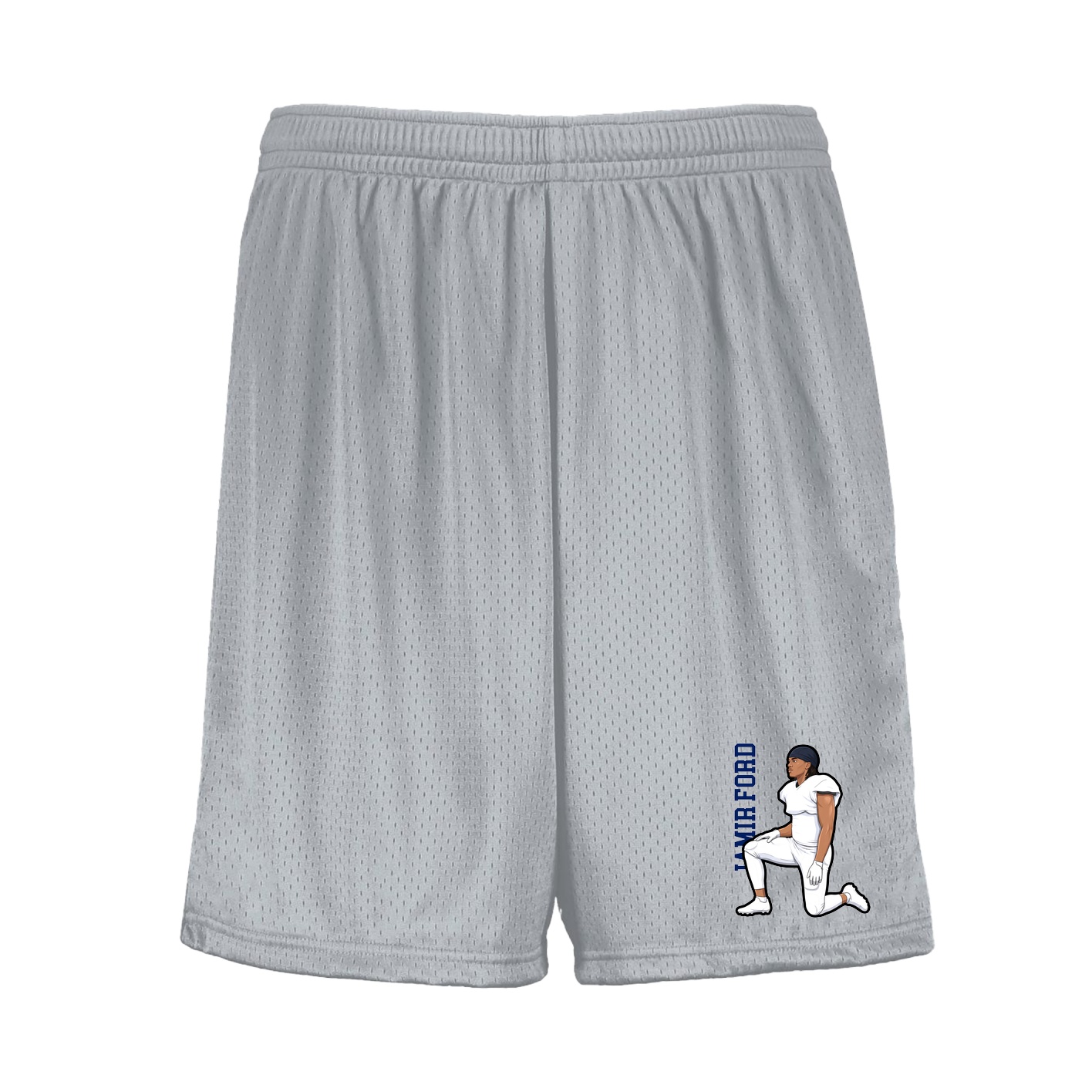 Shorts — Name Vertical in Silver