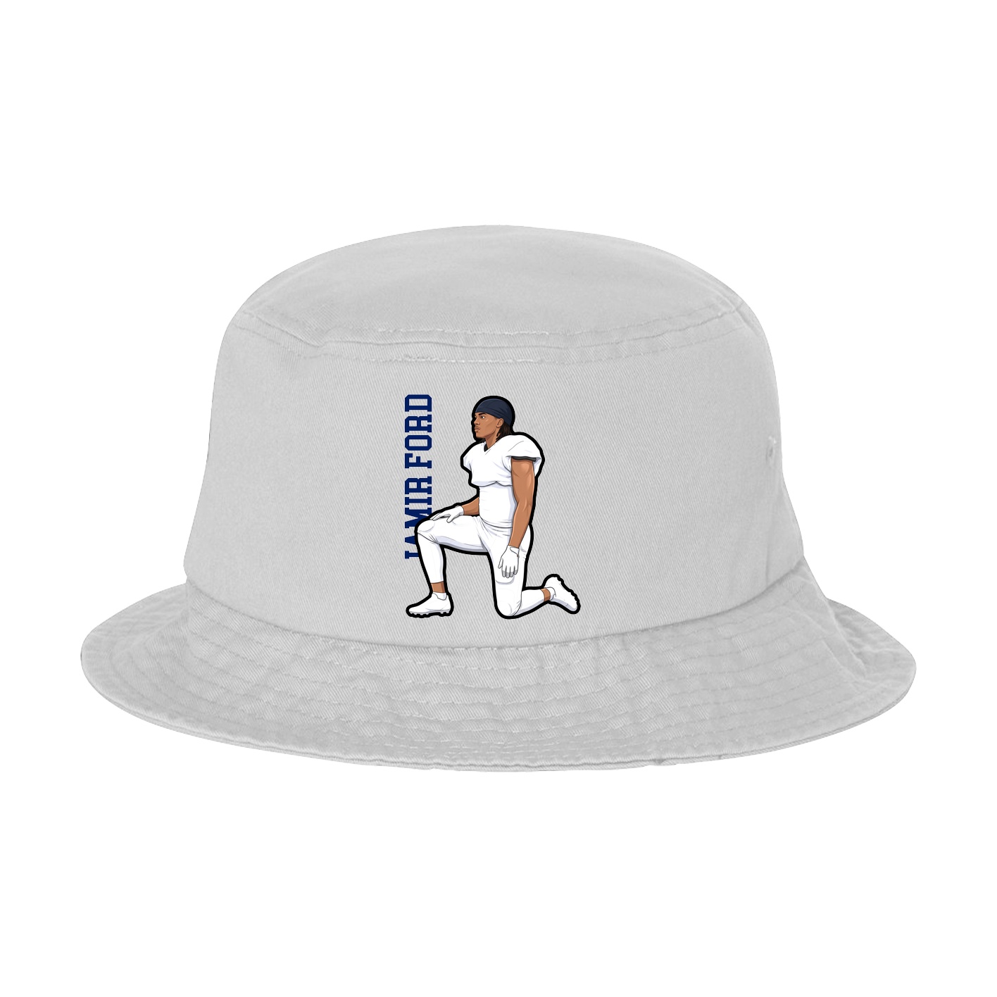 Bucket Cap — Name Vertical in White
