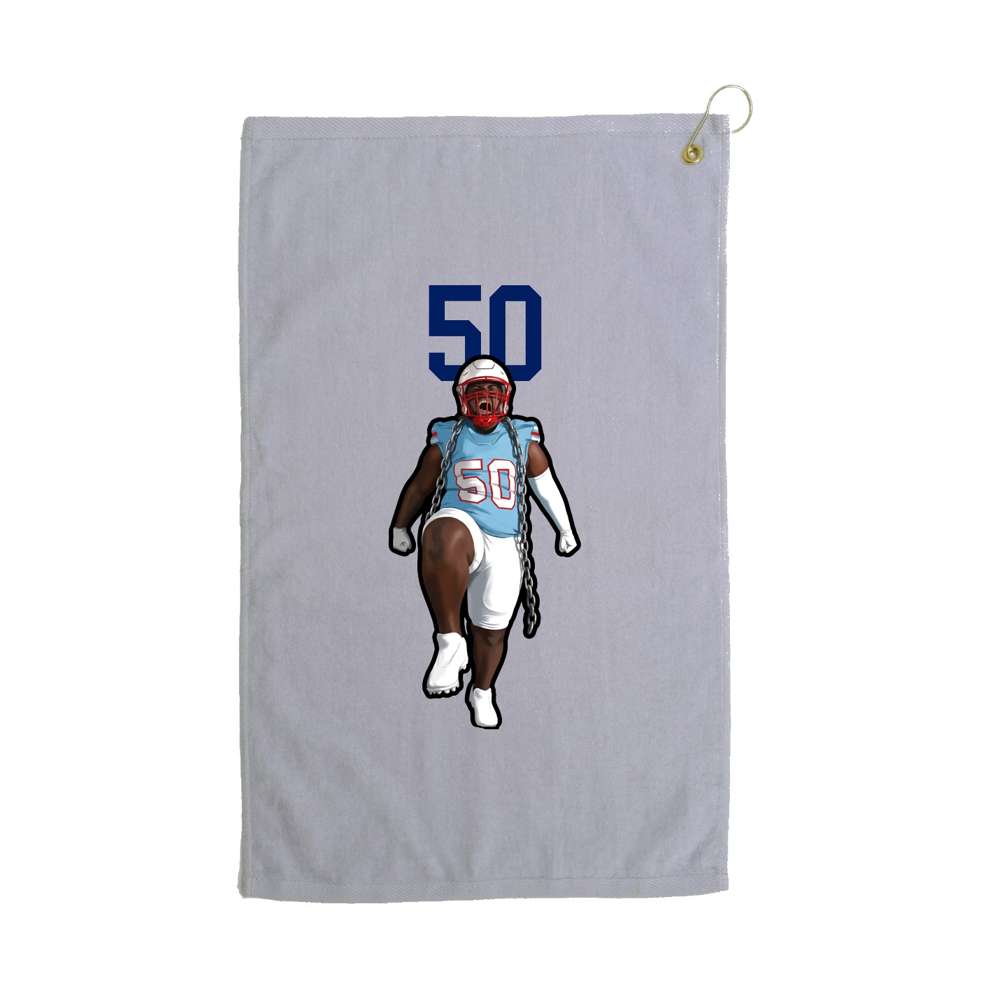 Golf Towel — Number Top in Grey