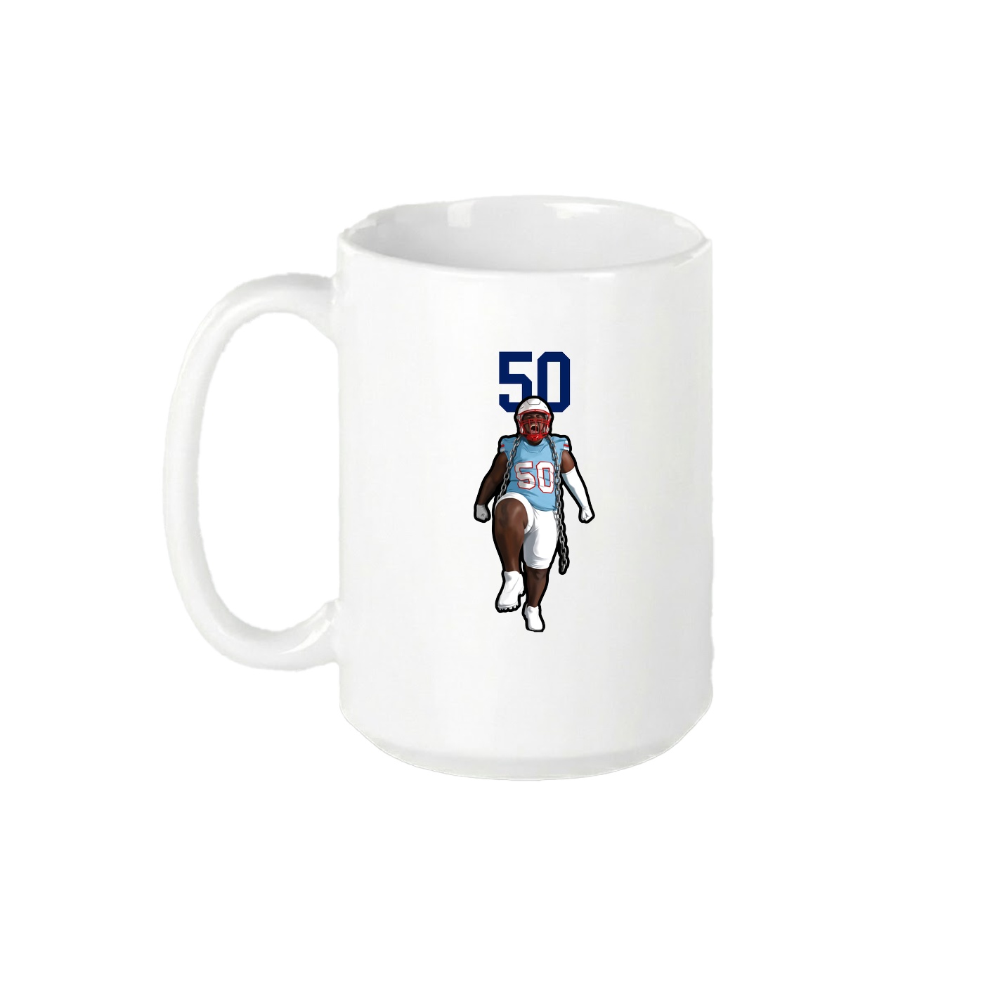 15oz Coffee Mug — Number Top in White