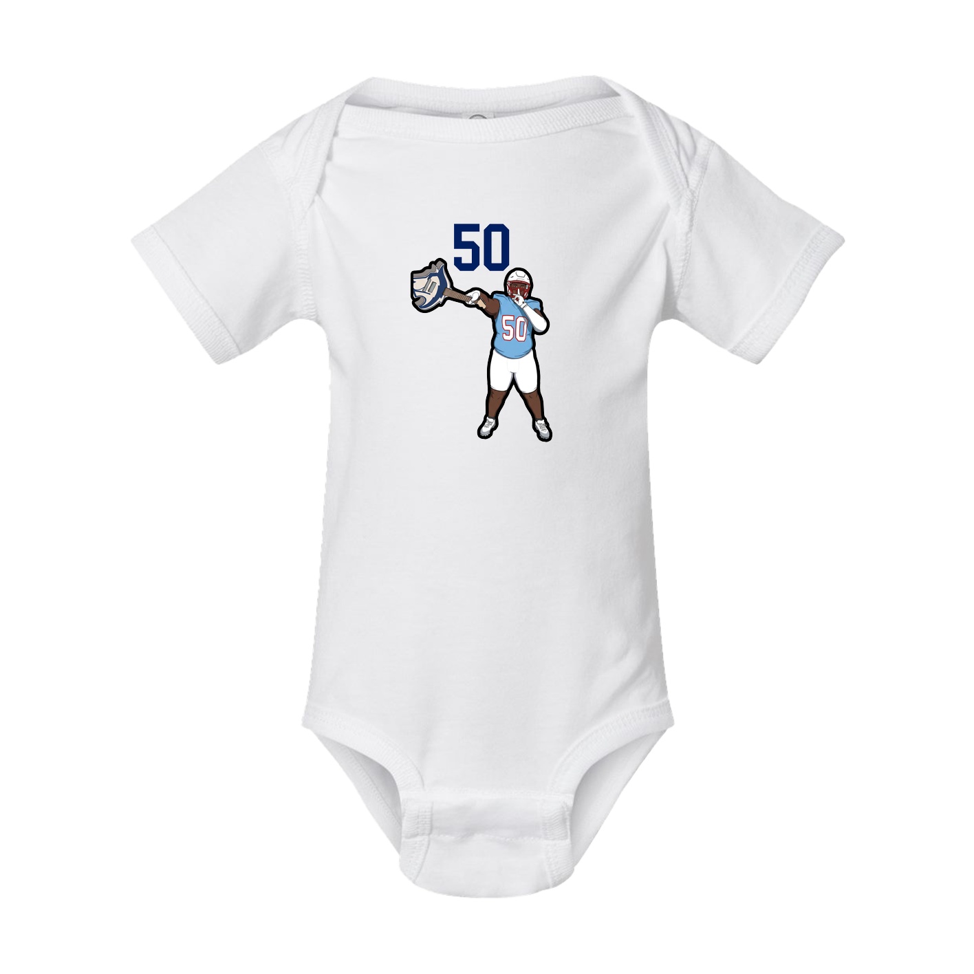Baby Onesie — Number Top in White