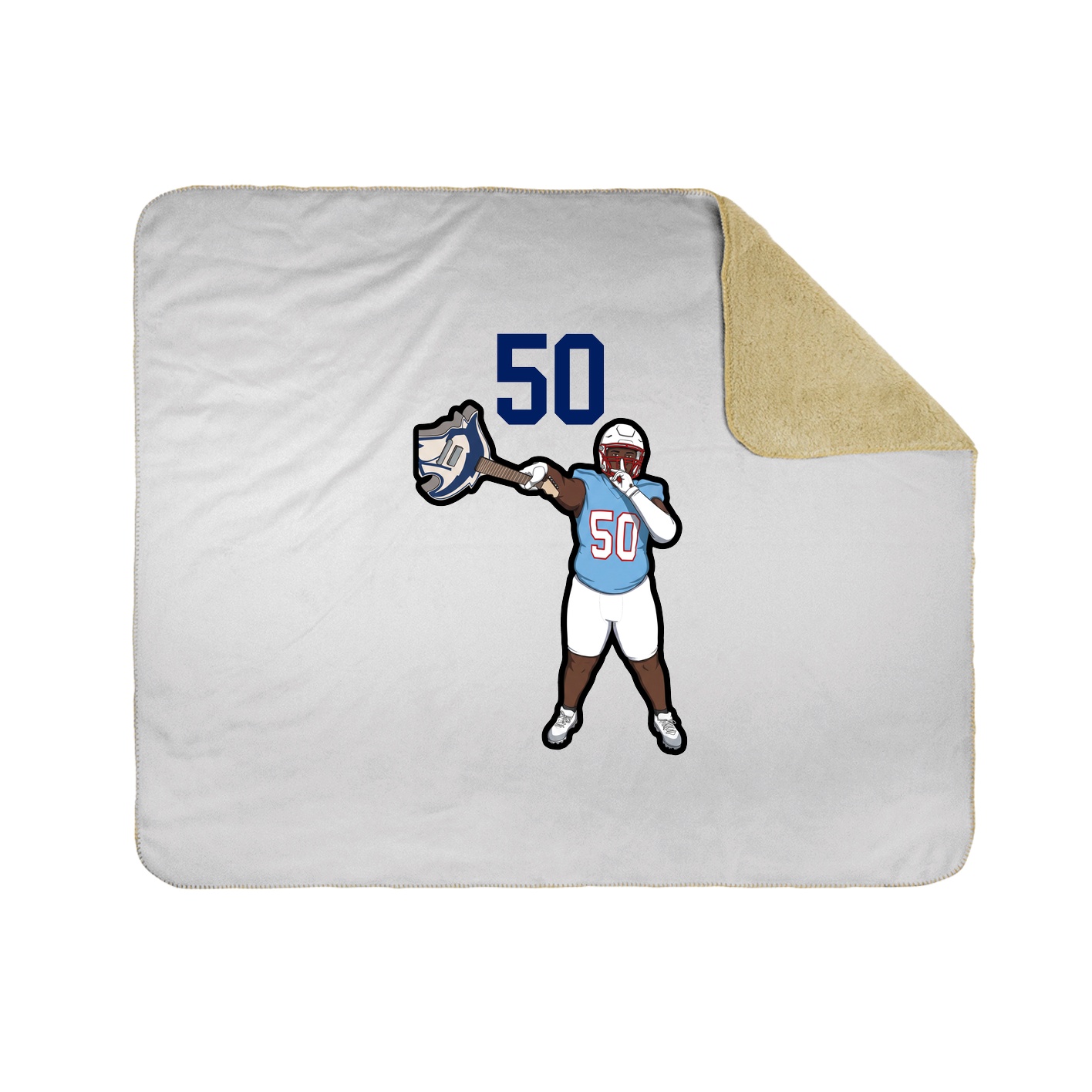 Throw Blanket — Number Top in White