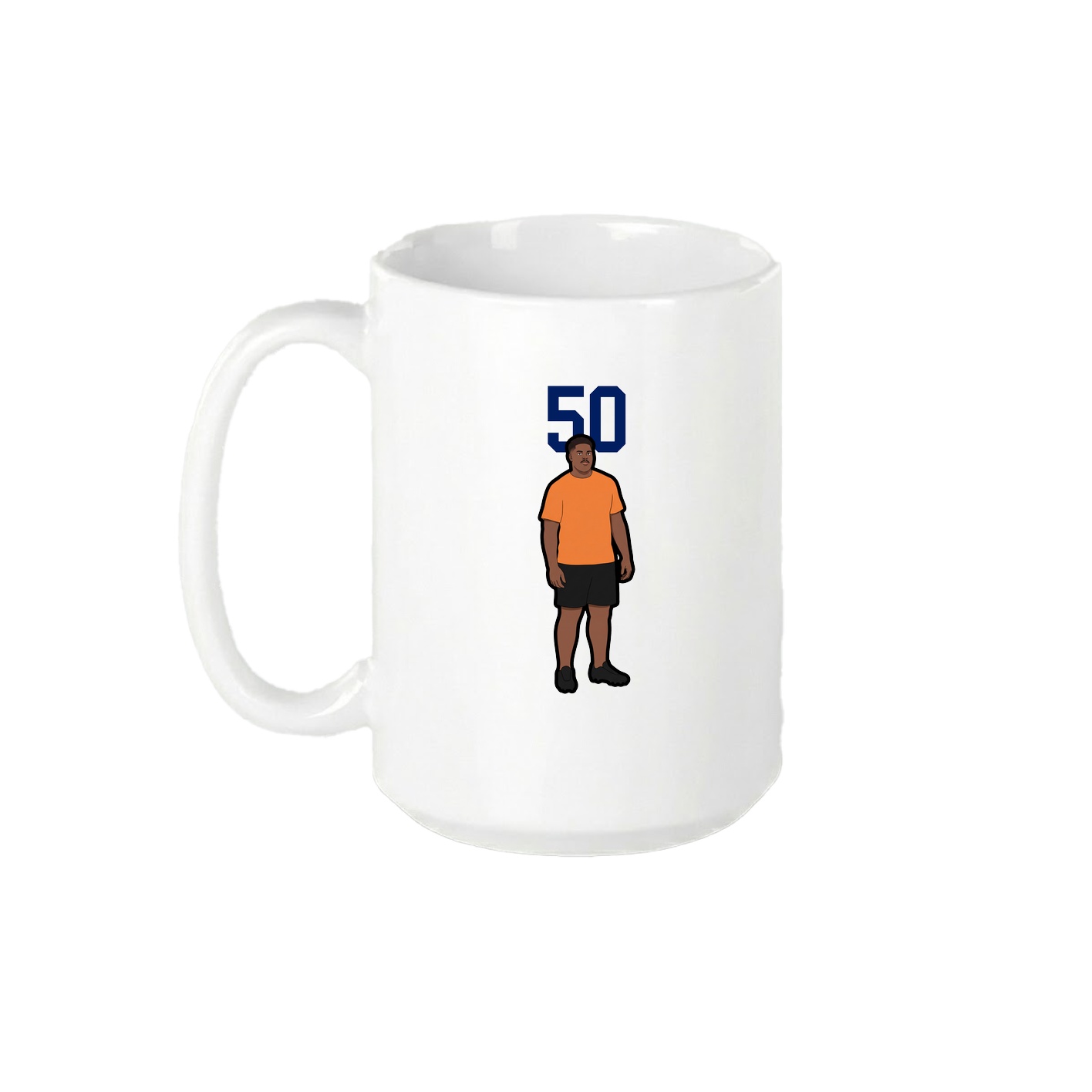 15oz Coffee Mug — Number Top in White