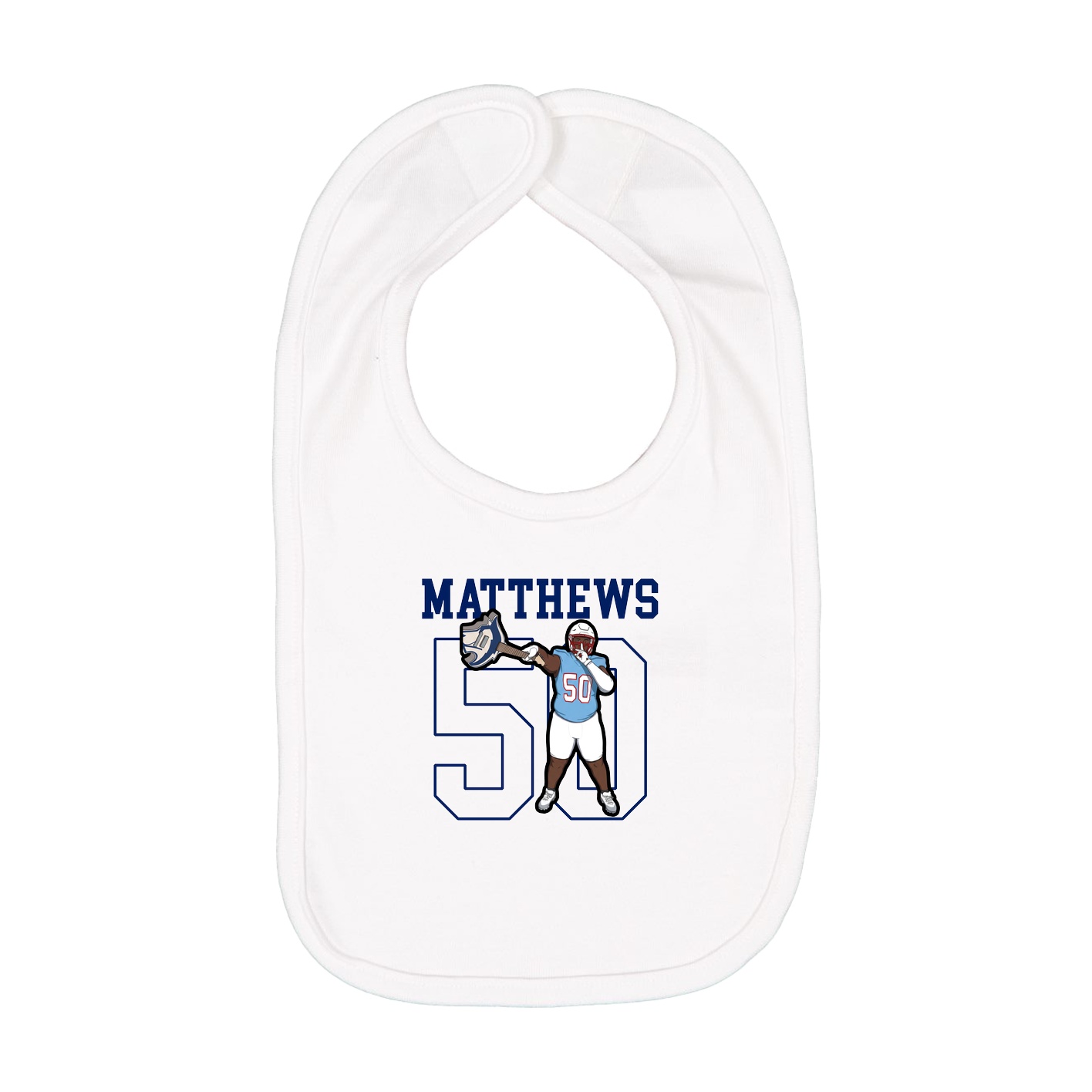 Infant Bib — Shirsey in White