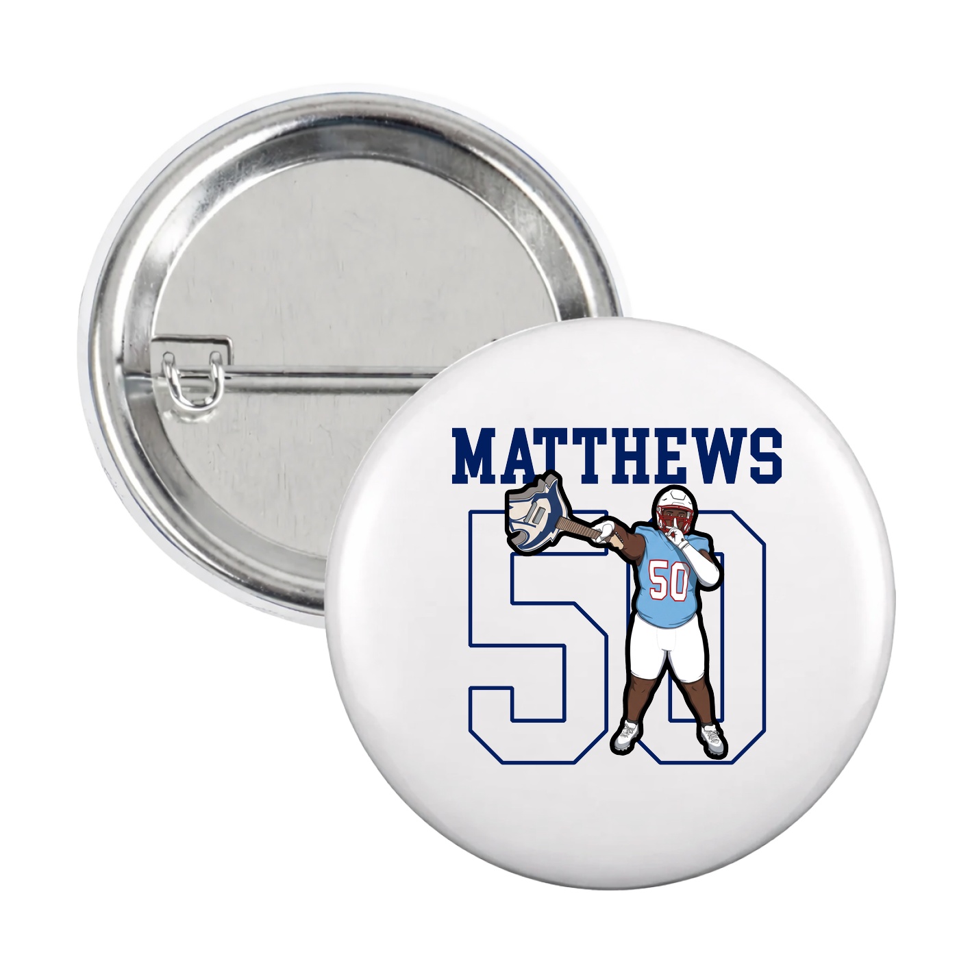 Game Day Button — Shirsey in White