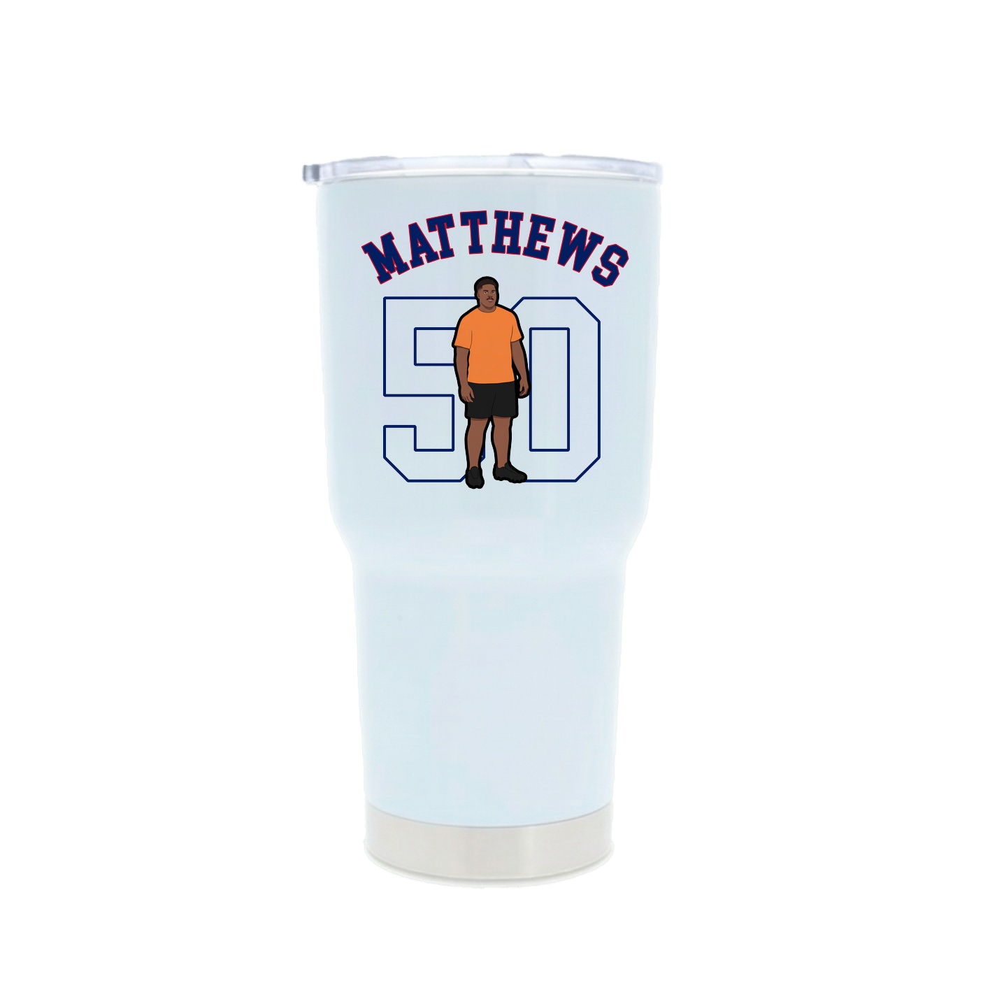 30oz Stainless Steel Tumbler — Shirsey Arch in White