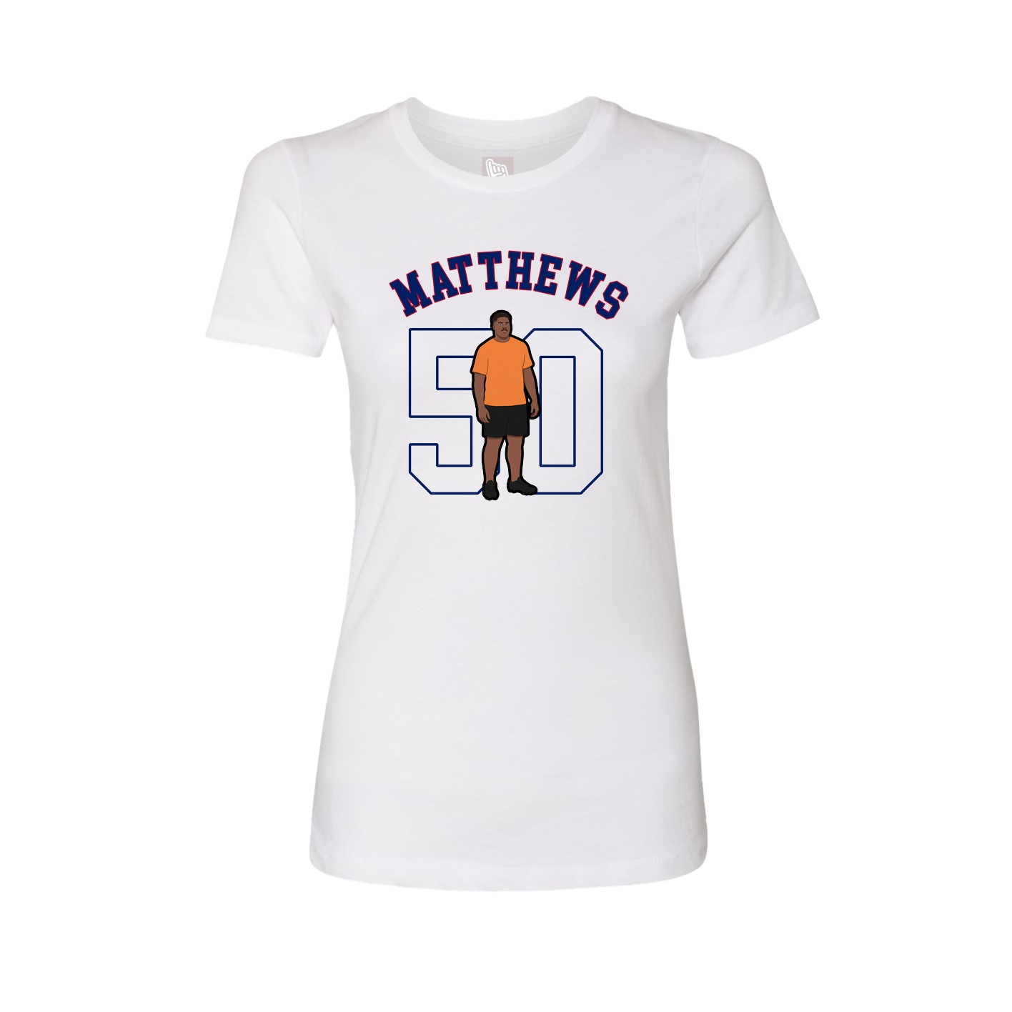 Fitted Women's Tee — Shirsey Arch in White