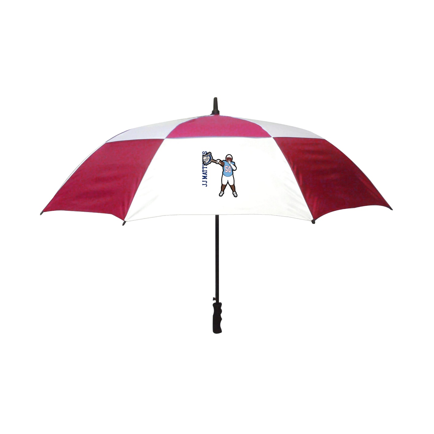 Golf Umbrella — Name Vertical in Red