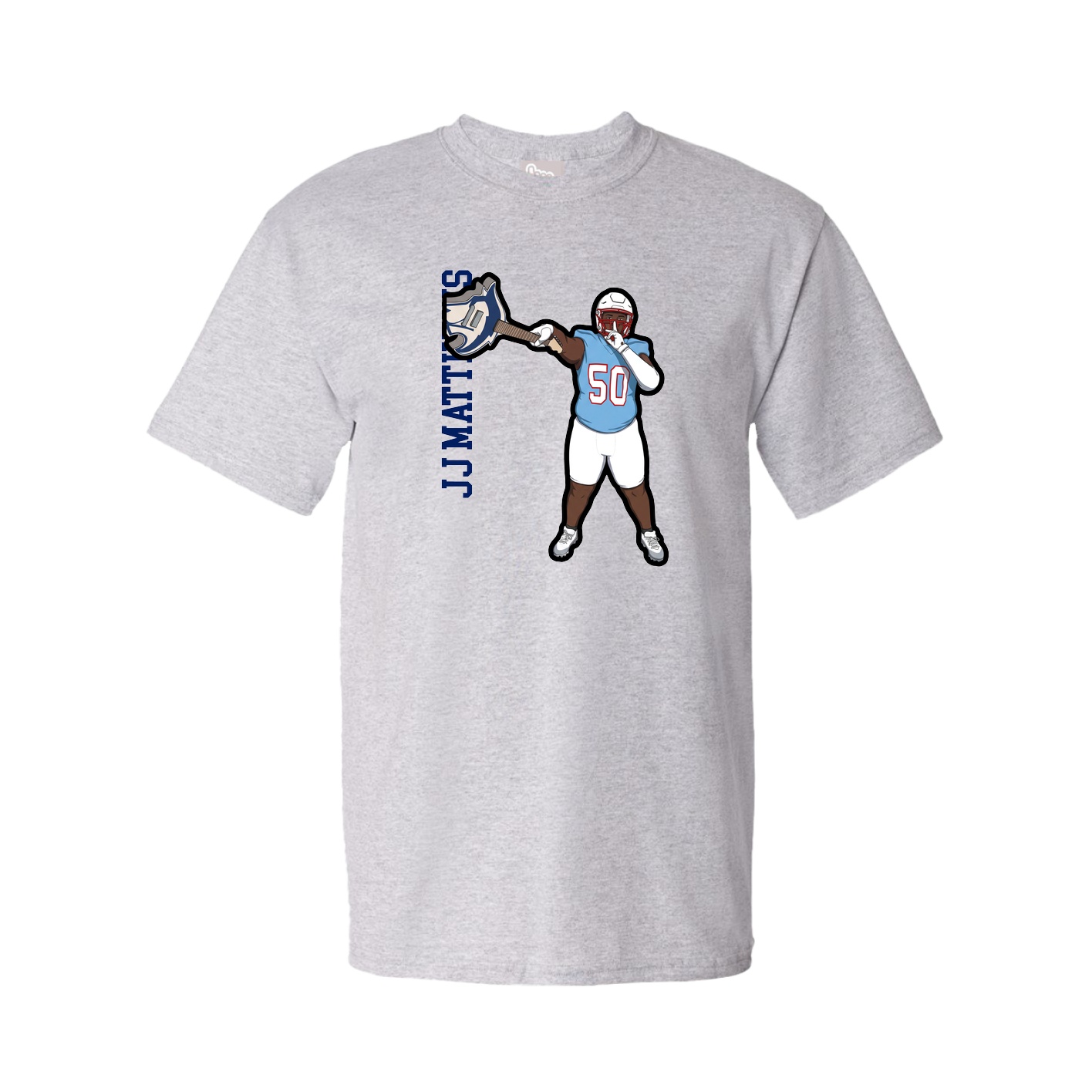 Youth Tee — Name Vertical in Grey