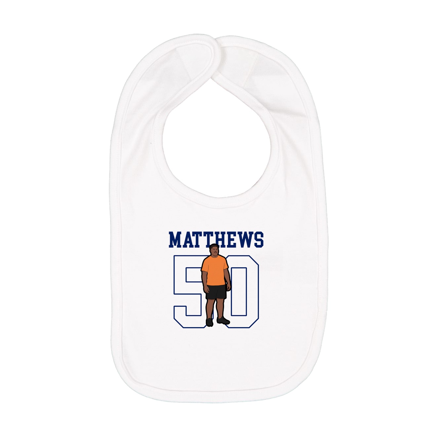 Infant Bib — Shirsey in White