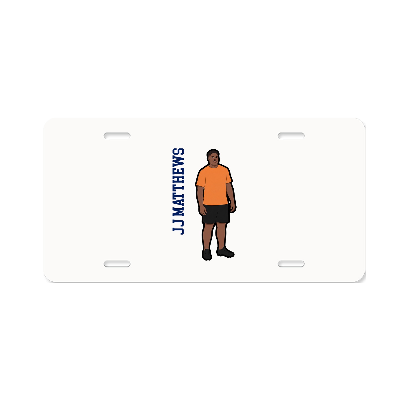 License Plate — Name Vertical in Classic