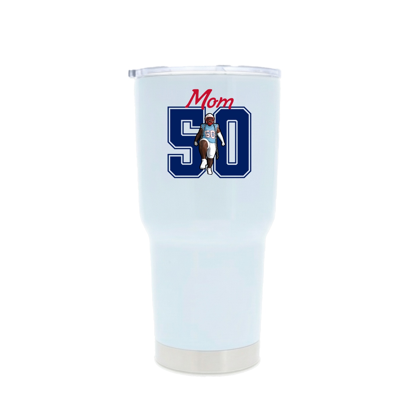 30oz Stainless Steel Tumbler — Mothers Day Shirsey in White