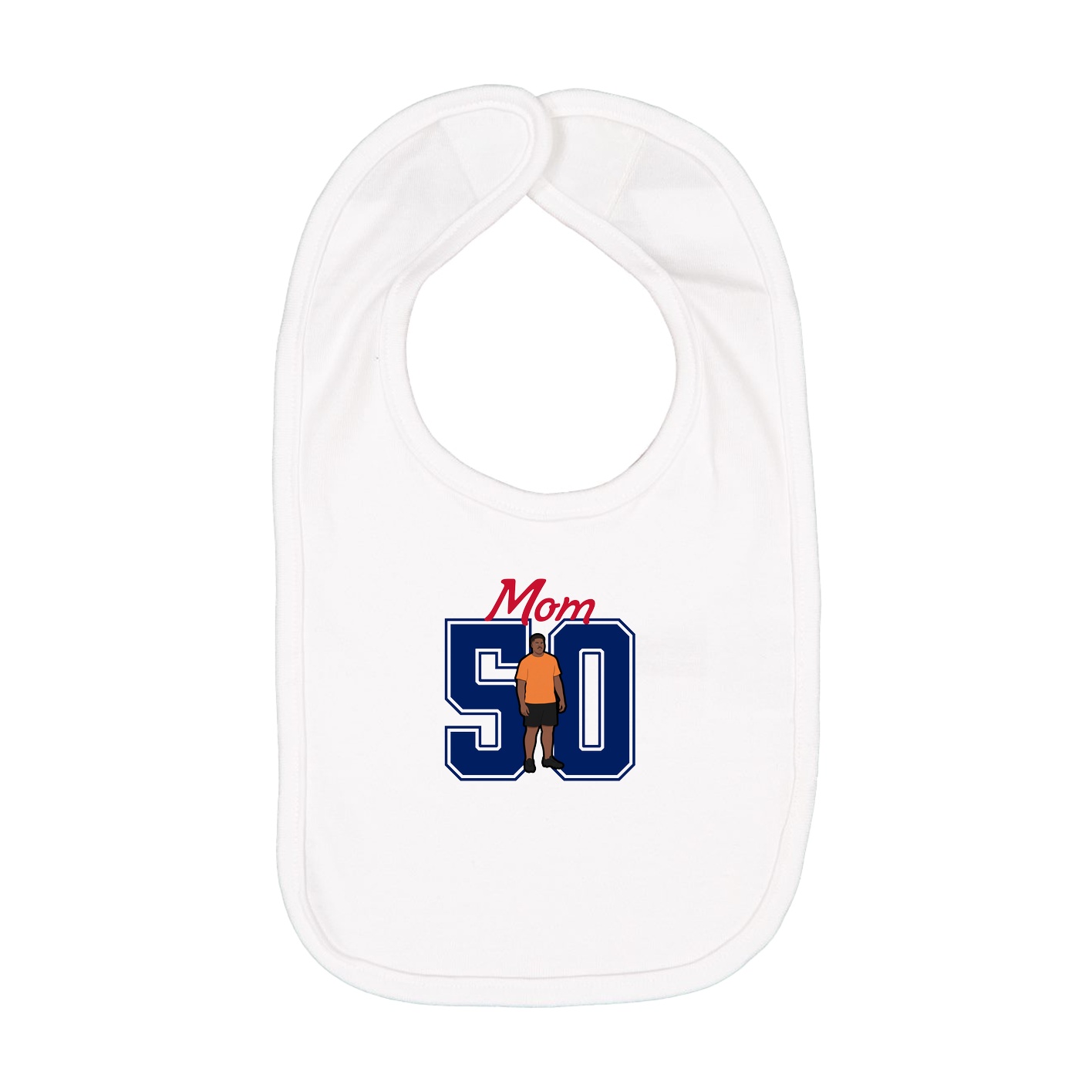 Infant Bib — Mothers Day Shirsey in White