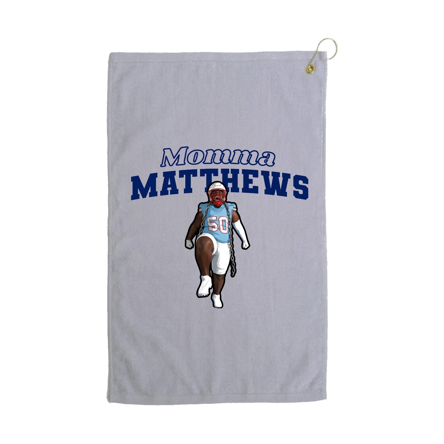 Golf Towel — Mothers Day Block in Grey