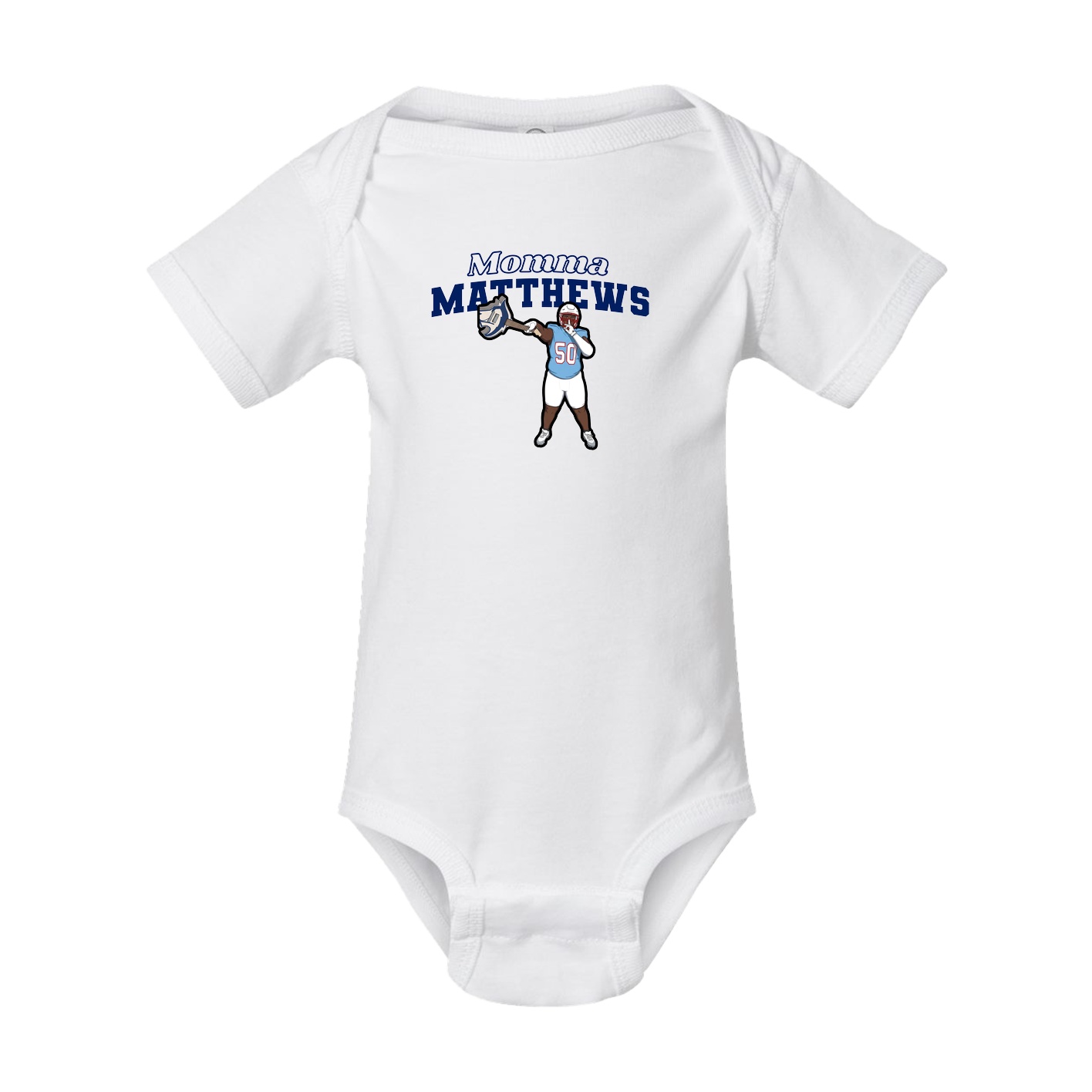 Baby Onesie — Mothers Day Block in White