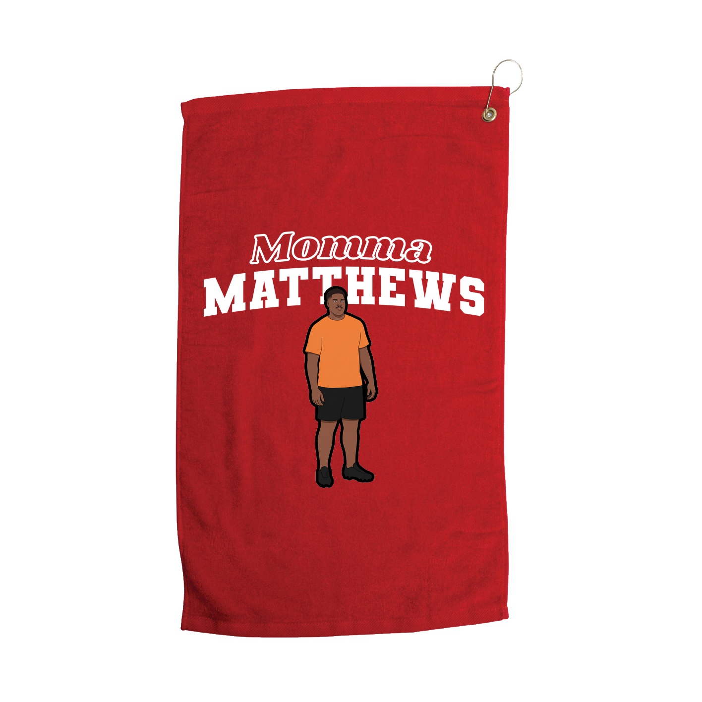Golf Towel — Mothers Day Block in Red