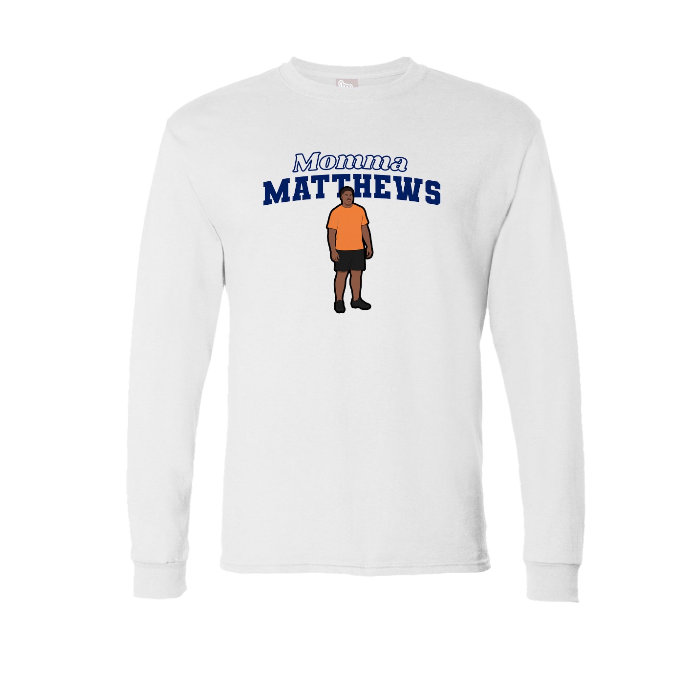 Long Sleeve Tee — Mothers Day Block in White