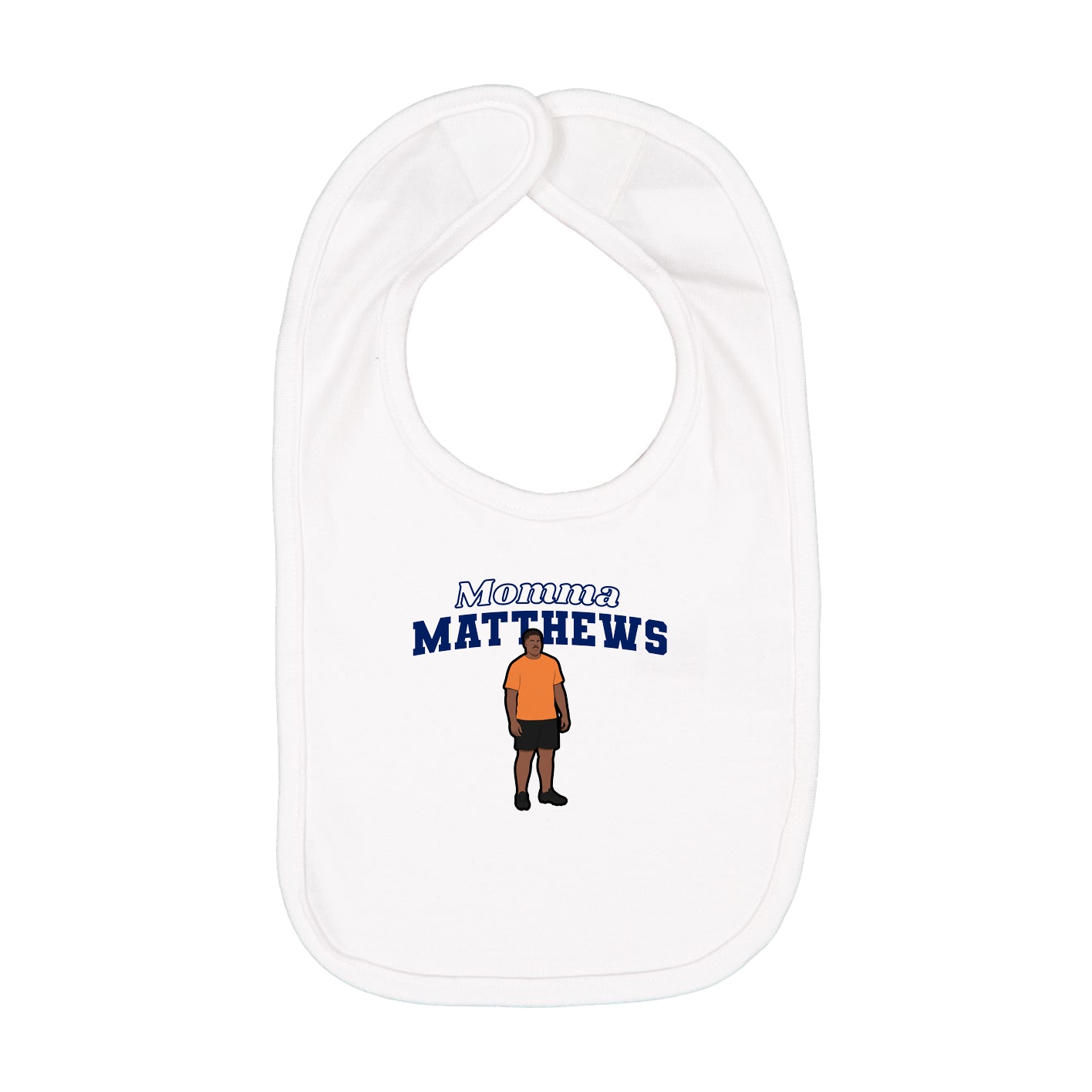 Infant Bib — Mothers Day Block in White