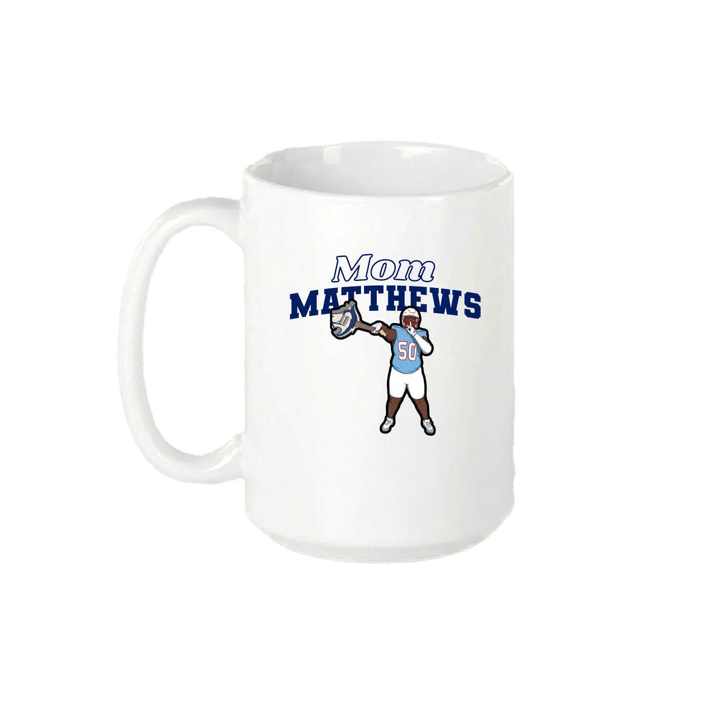 15oz Coffee Mug — Mothers Day Block in White