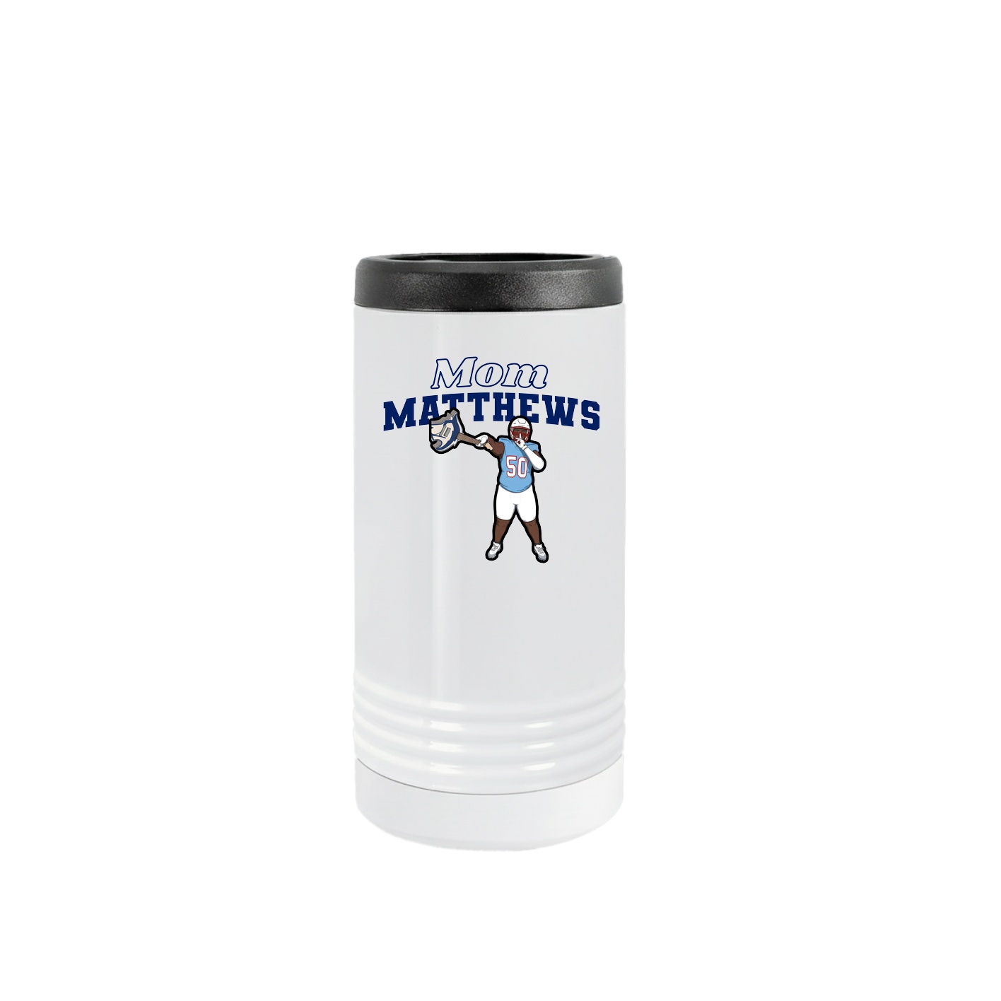 Slim Beverage Holder — Mothers Day Block in White