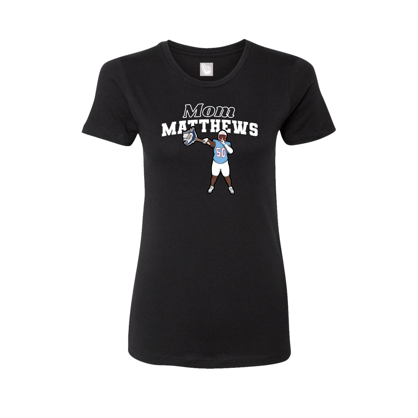Womens Tee — Mothers Day Block in Black