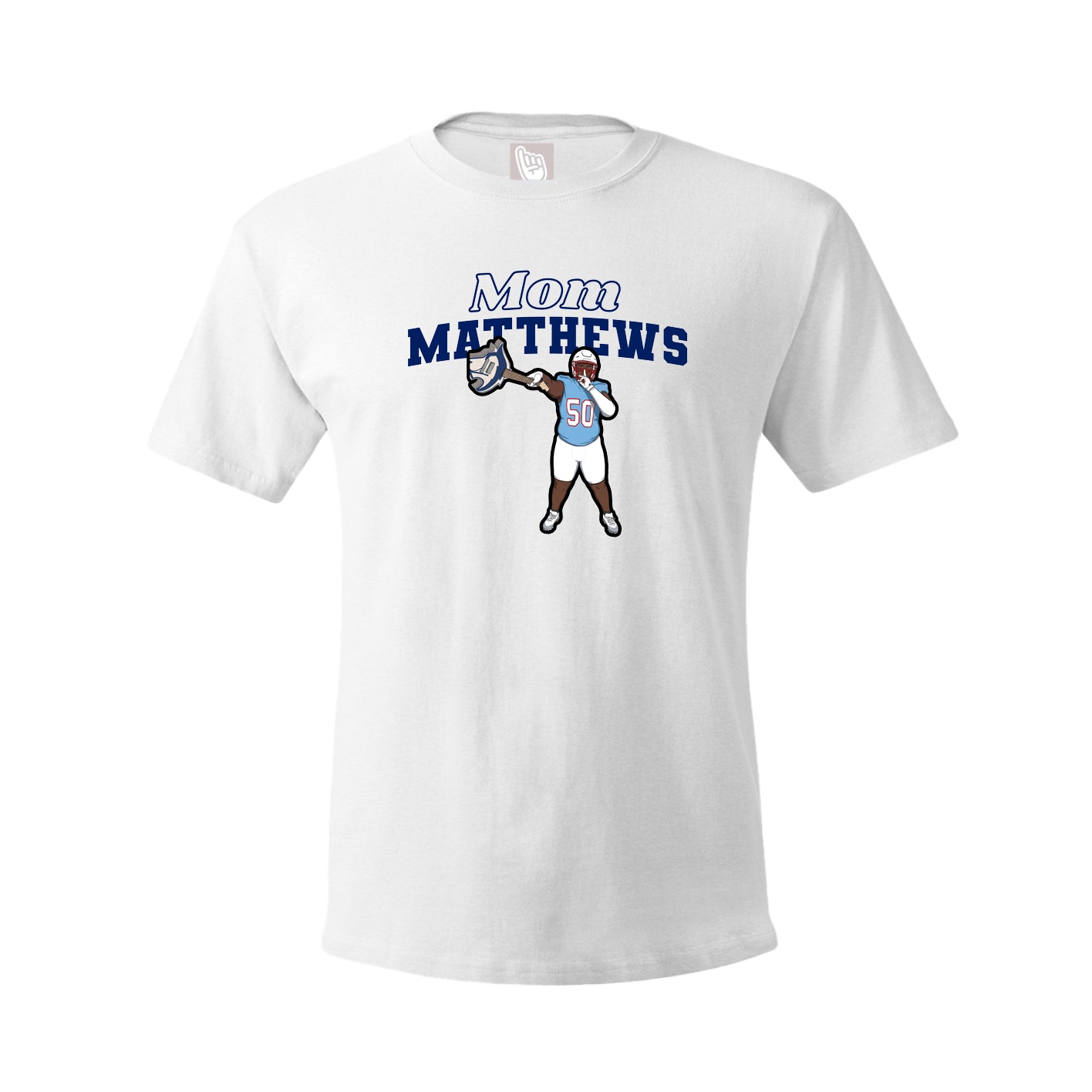 Youth Tee — Mothers Day Block in White