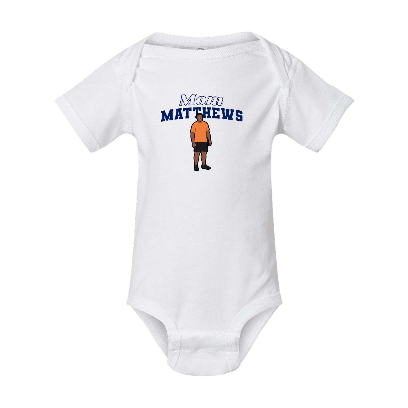 Baby Onesie — Mothers Day Block in White