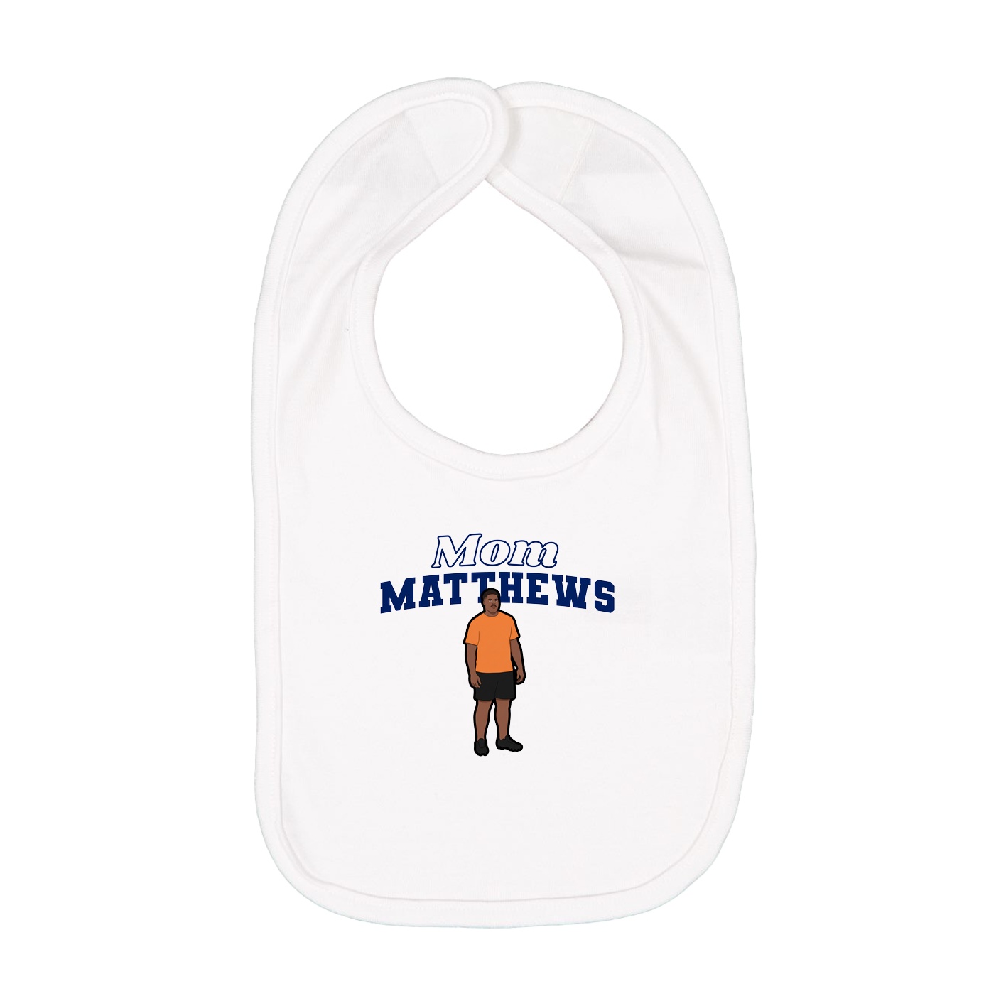 Infant Bib — Mothers Day Block in White