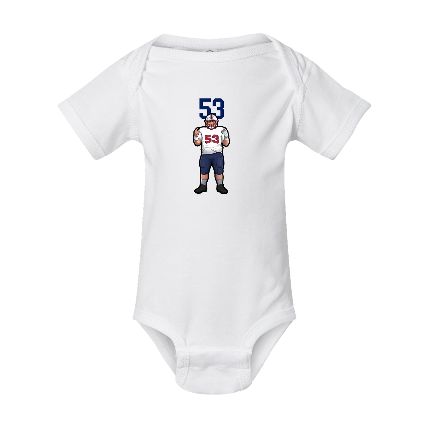 Baby Onesie — Number Top in White
