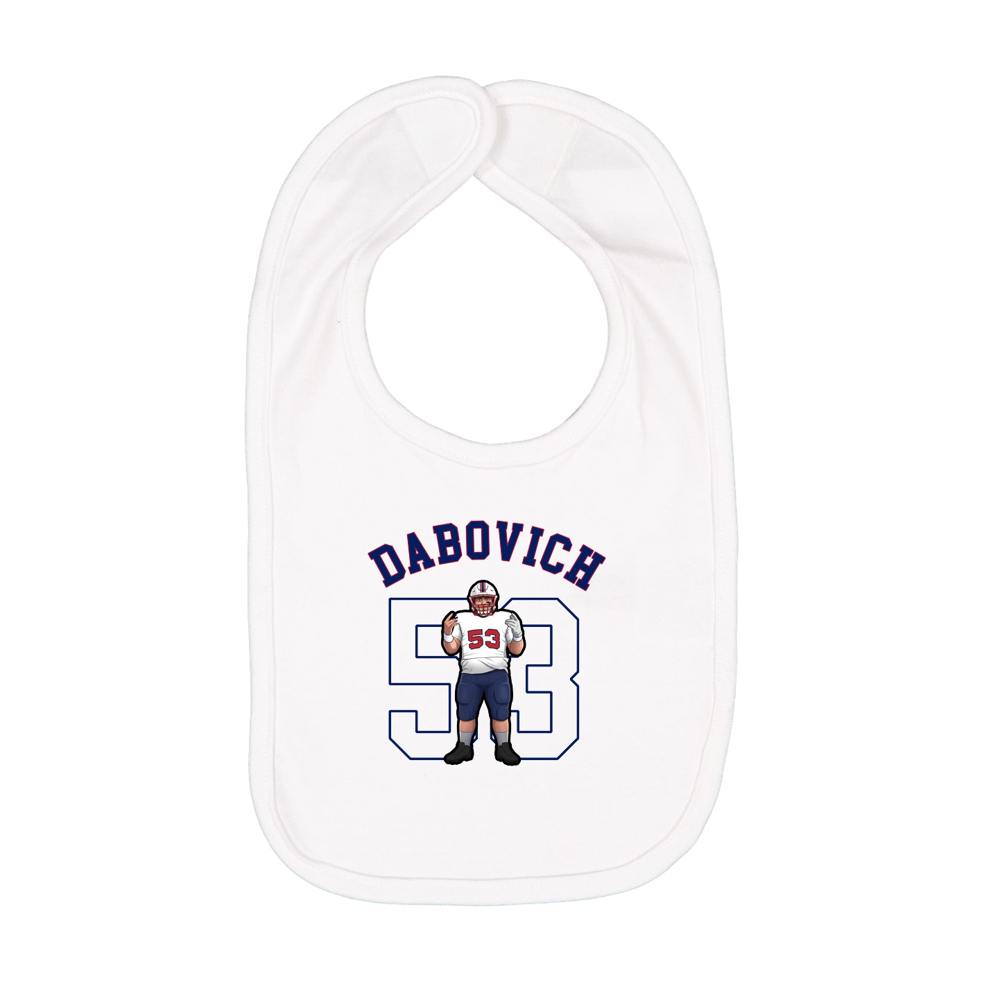 Infant Bib — Shirsey Arch in White